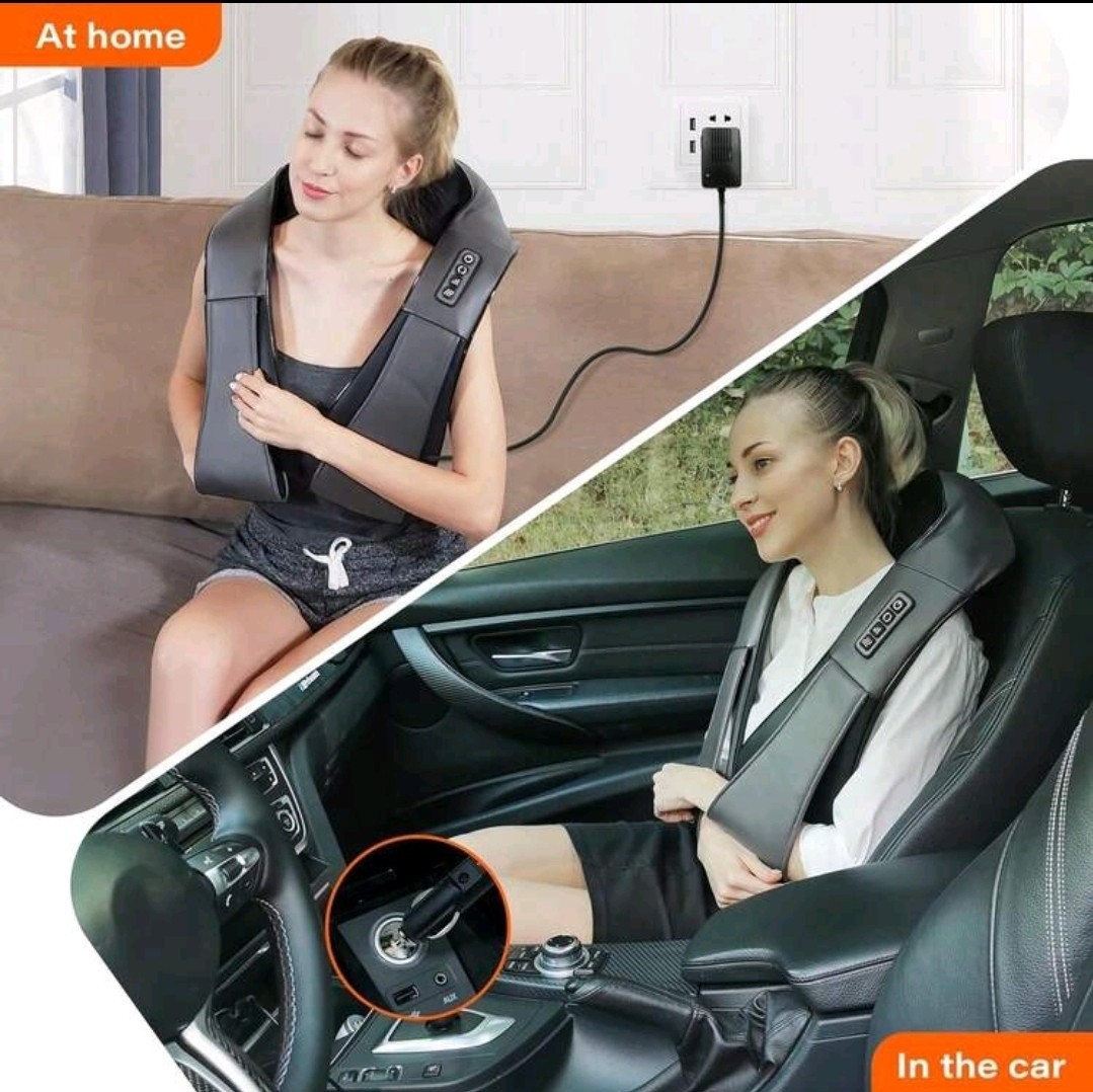 HanTai 4D Electric Neck & Back Massager With Heat,Shoulder Muscle Massage