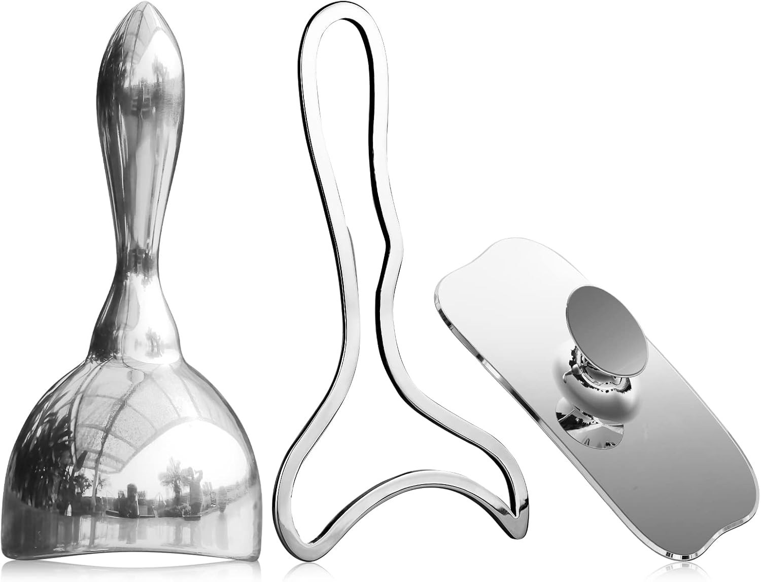 3-in-1 Stainless Steel Gua Sha Massage Tool Body Sculpting Cellulite Massager