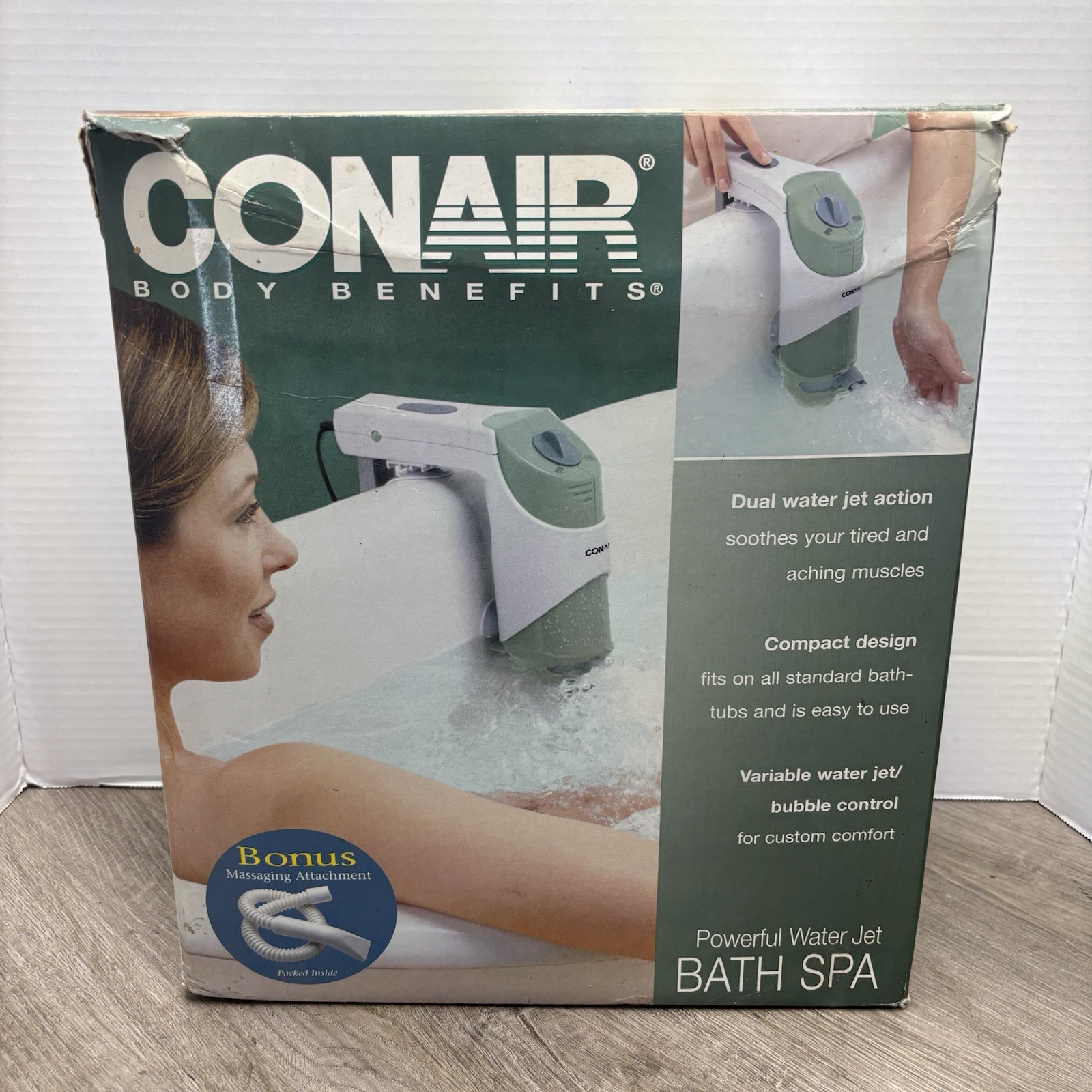 Conair BTS1SED Body Benefits Powerful Water Jet Bath Spa New Old Stock Open Box