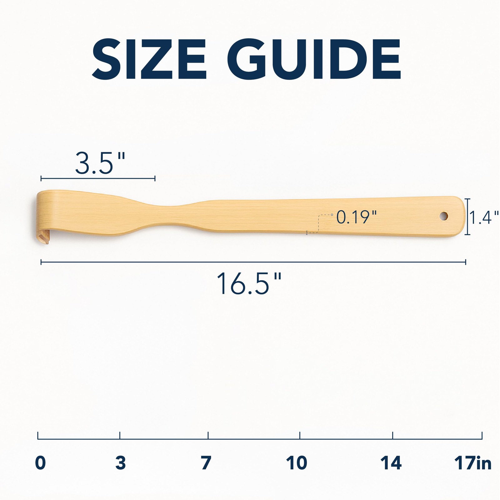Slick- Bamboo Back Scratcher, 16.5”, 2 Pack, Wooden Back Scratcher Long Handle