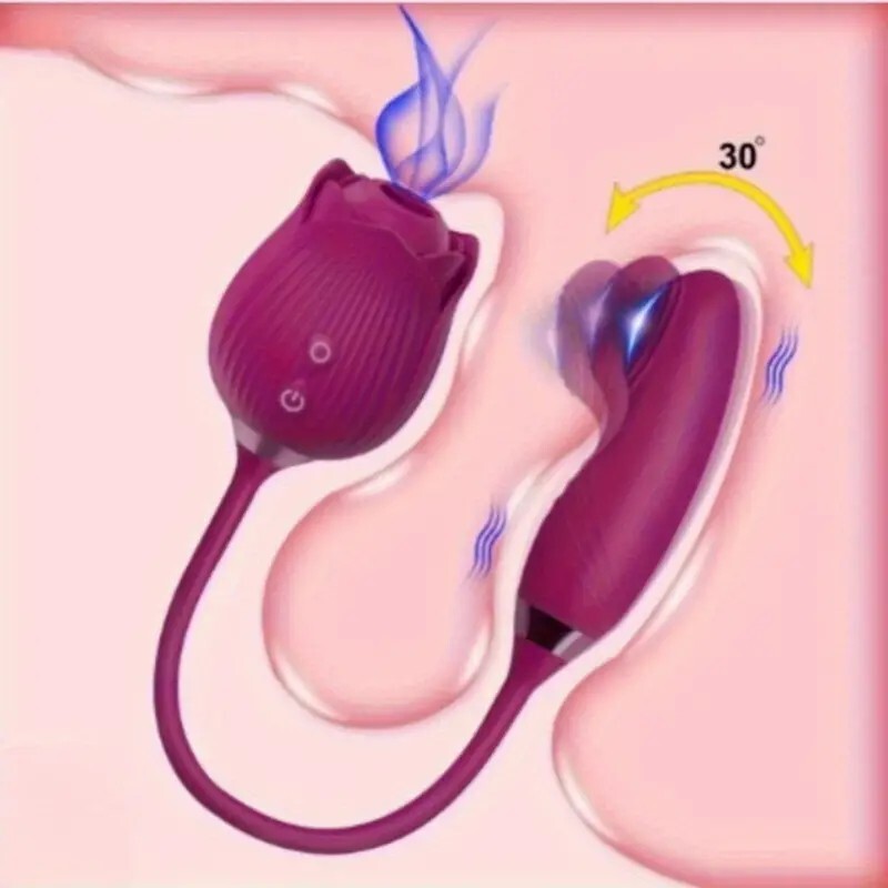 Multispeed-Personal-Massage-Rose-Vibrator-Licking-Massager-for-Women-Gift NEW