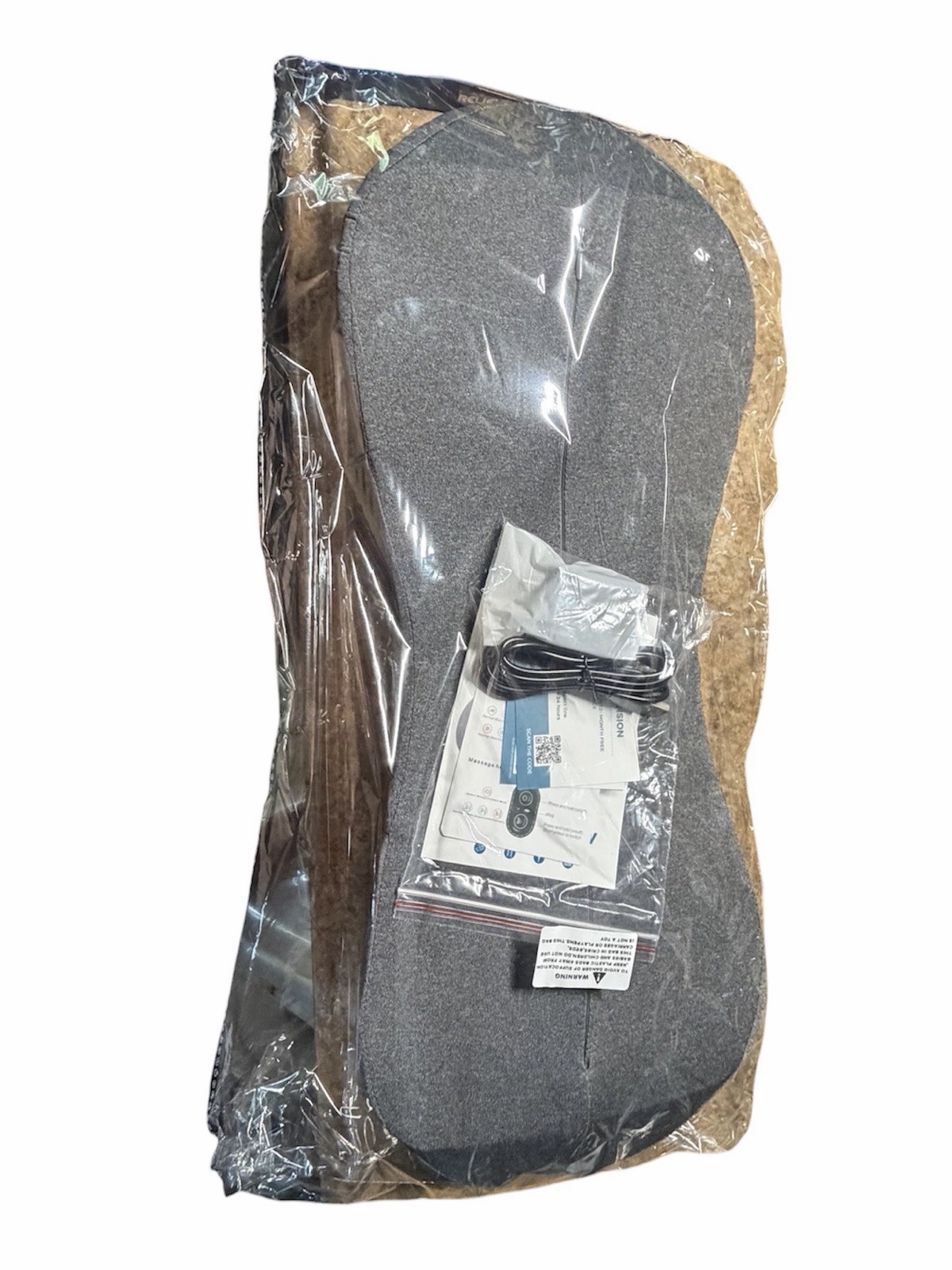 3-in-1 Lumbar Support Pillow with Heat, Vibration & Stretching & Blackout Mask