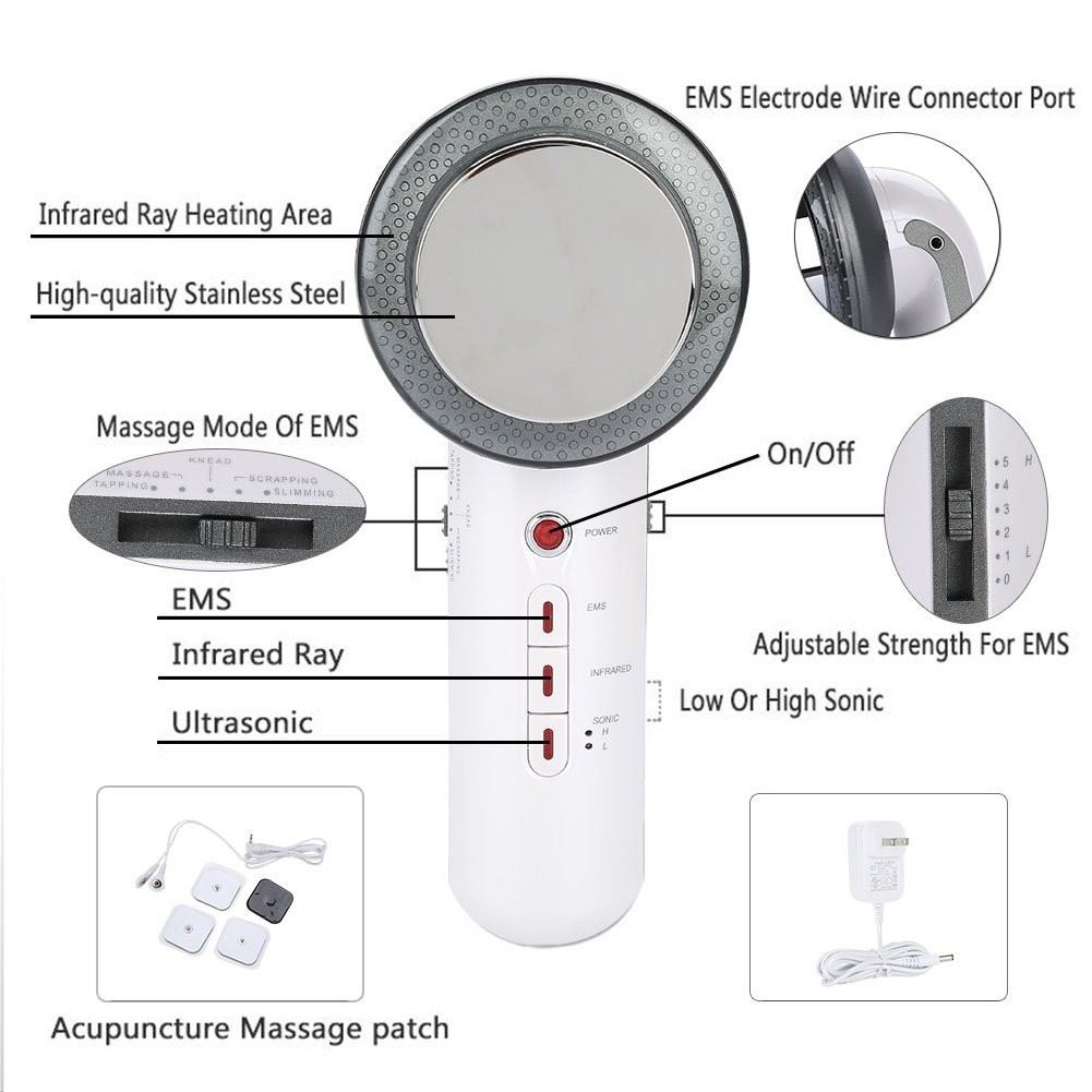 3in1 Body Shaping Massager for Home Travel (White)