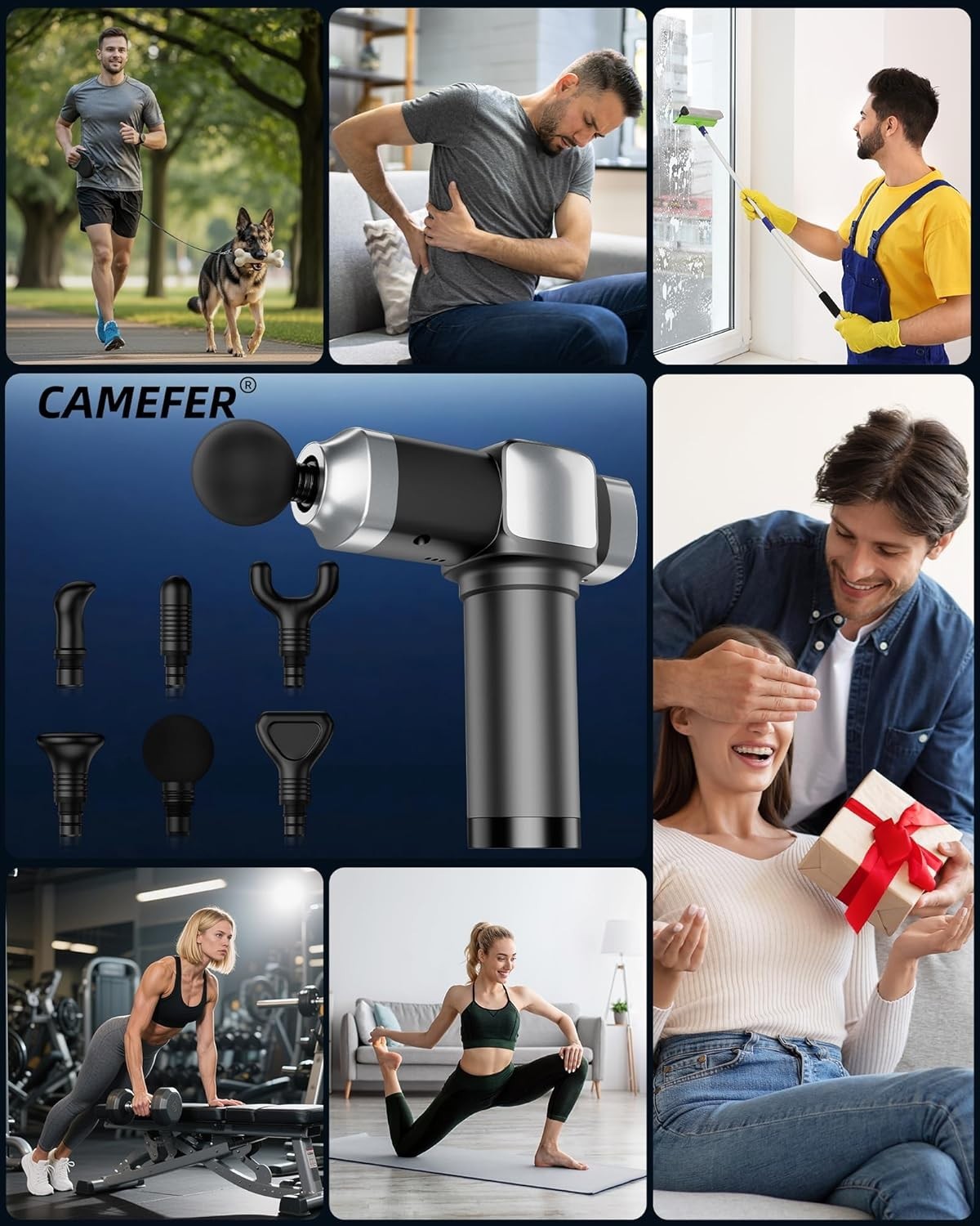 Ultimate Deep Tissue Muscle Massage Gun – Silent, Portable, and Powerful Relief