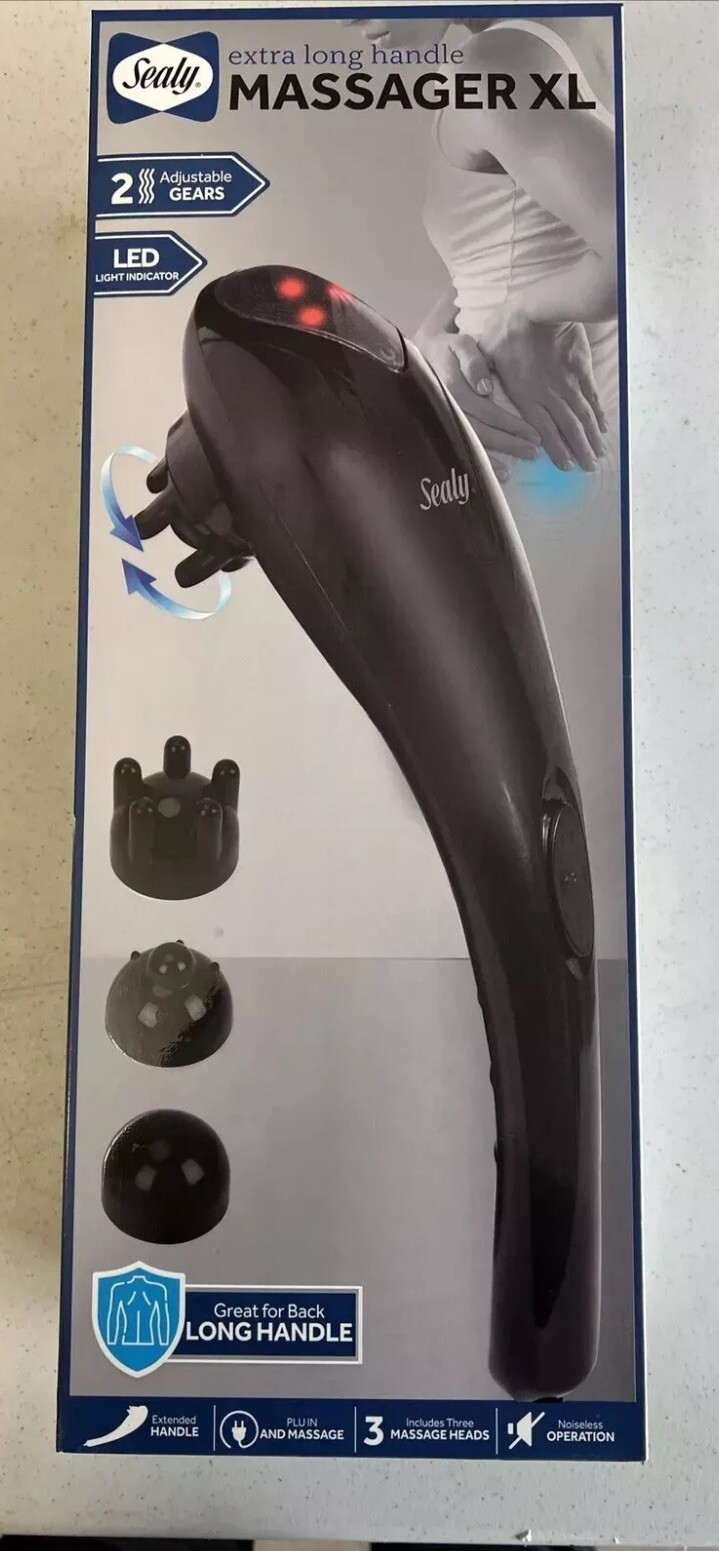 Sealy – Extra Long Handle Massager XL – Great for Back – Brand New In Sealed Box