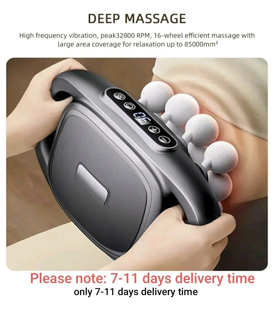 16-Head Whole Body Fascia Gun Massager for shoulder back waist deep tissue