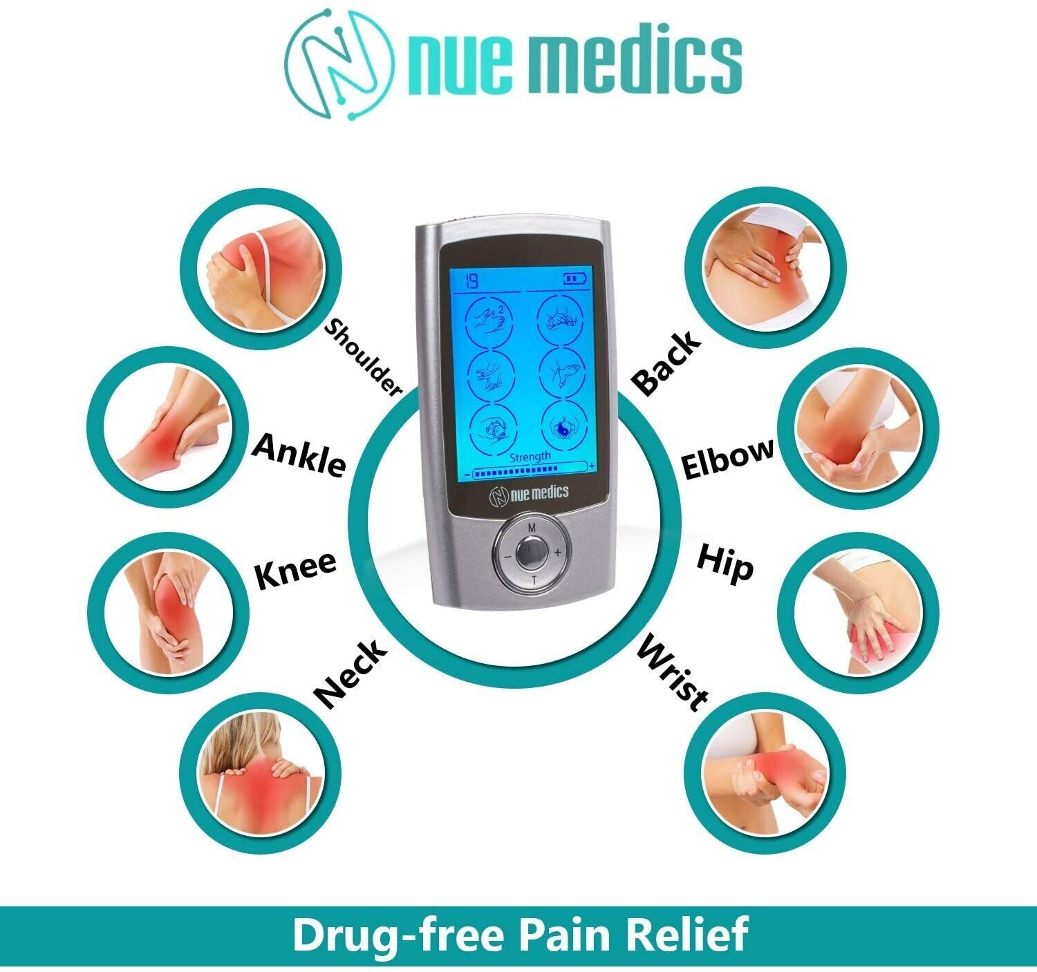 24 Modes Tens Unit Muscle Stimulator Machine Pulse Massager Pain Relief