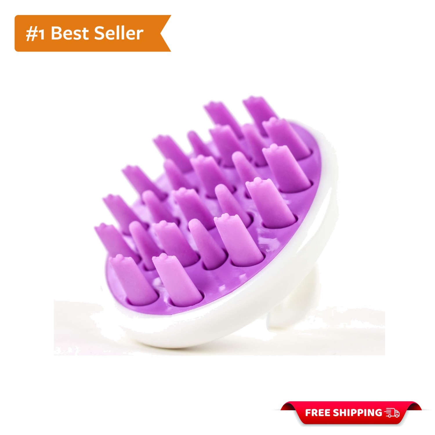 Modern Purple Scalp Massager – Exfoliating Brush for All Hair Types – 3.5 X 3 in