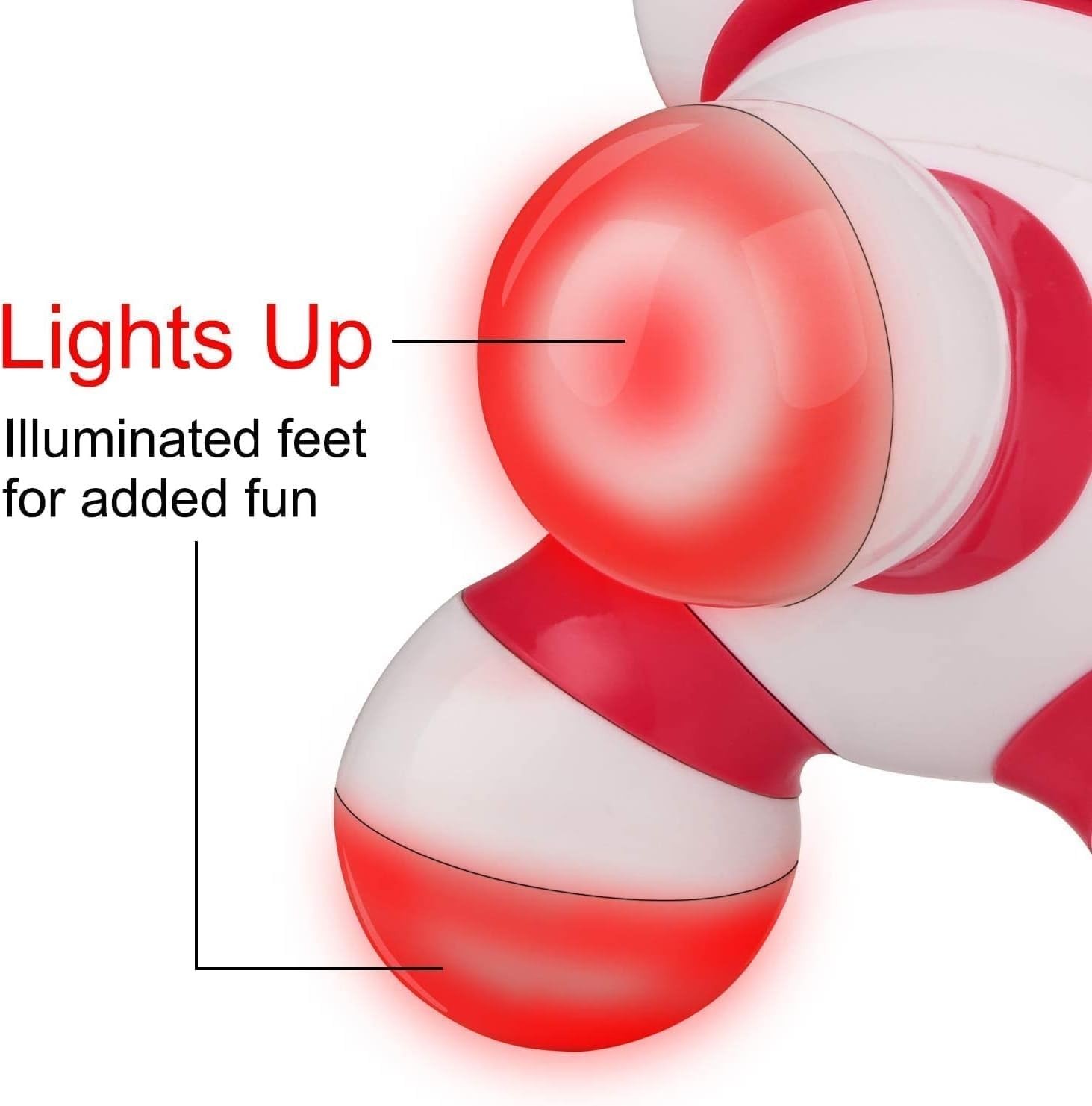 Portable Mini Vibrating Massager with LED Light for Pain Relief and Relaxation