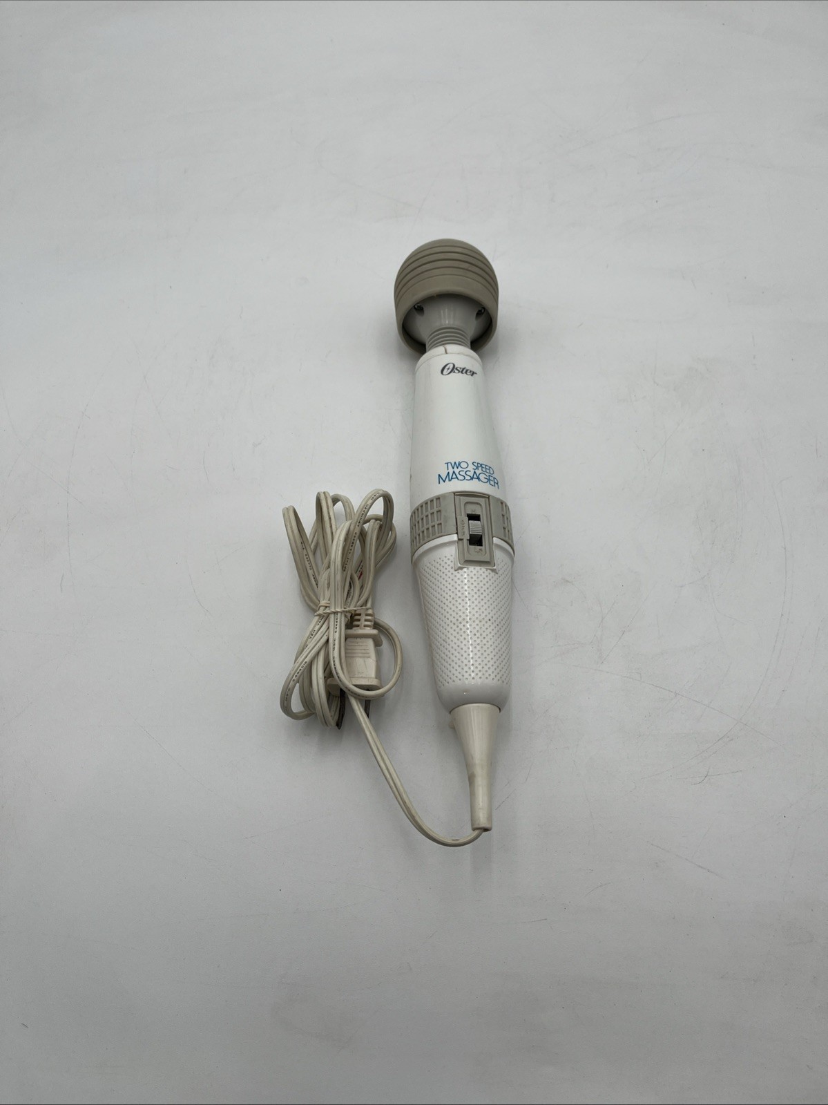 Oster Two Speed Handheld Massage Wand White Gray Multispeed 295-08E Tested Works