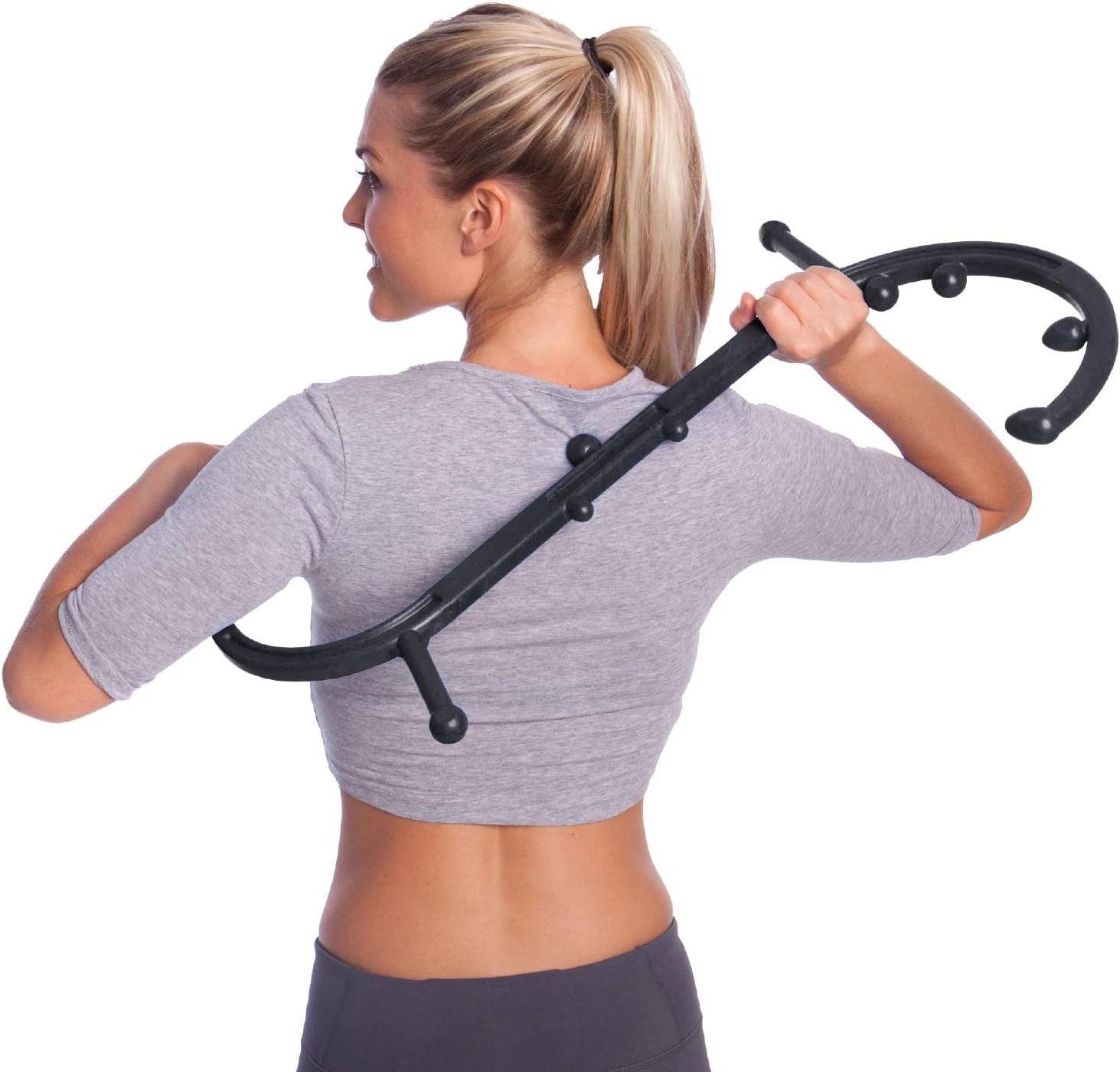 Body Back Buddy Classic USA Made Handheld Massage Cane – Full Classic, Black