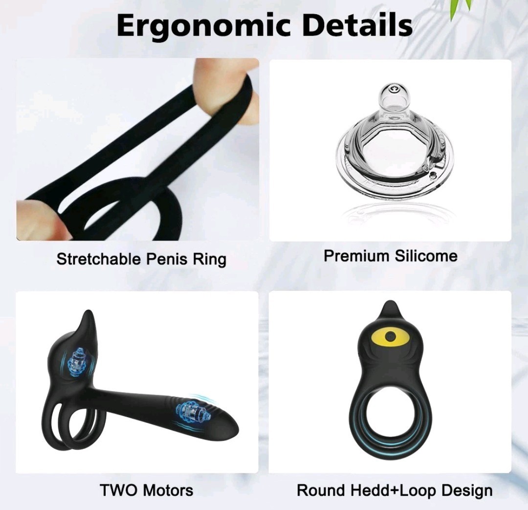 Couple Dual Band Vibrating w/ Remote & Shaft Sleeve Silicone ABS New Sealed