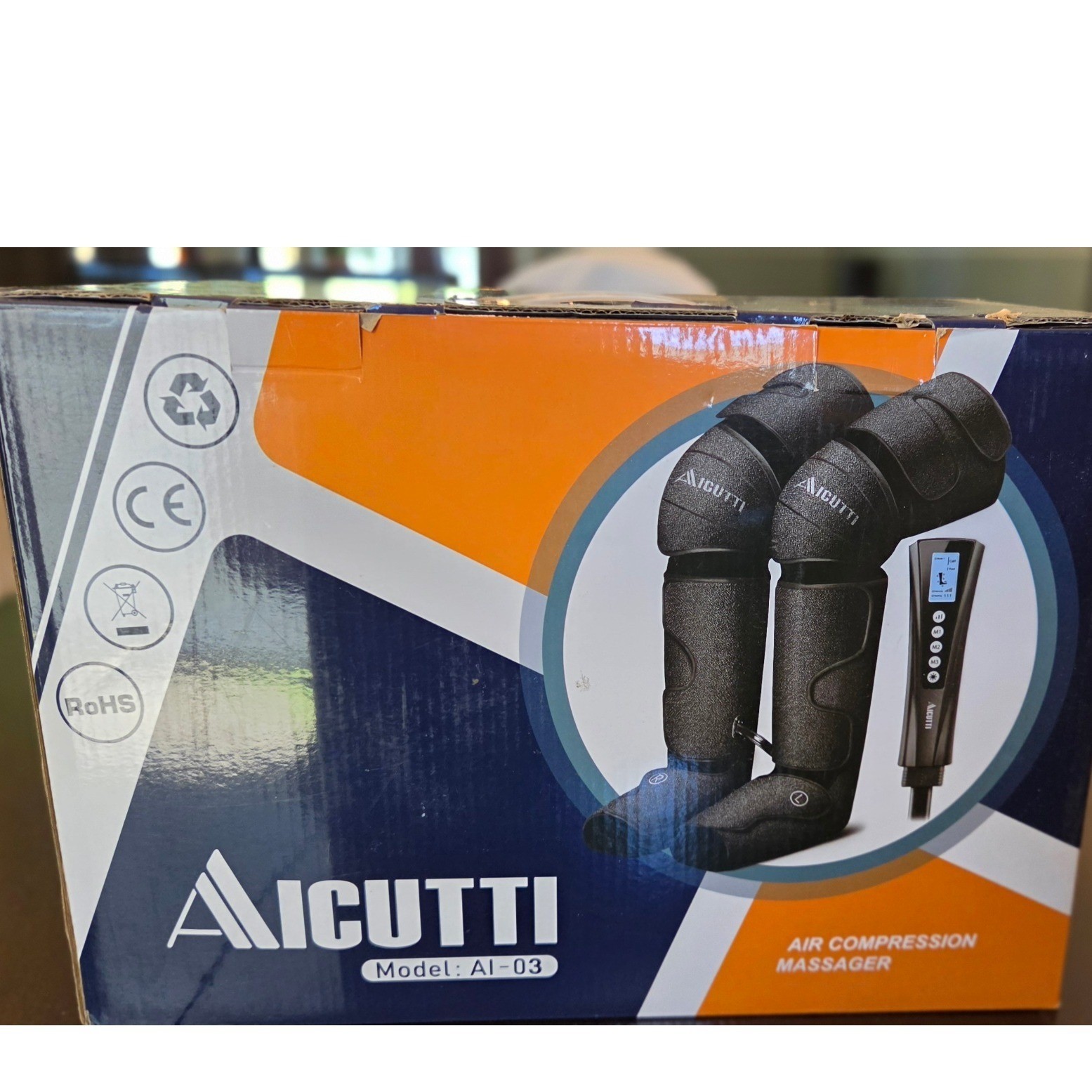 AICUTTI Air Compression Massager Unisex OS Black New AI-03 Heat Therapy