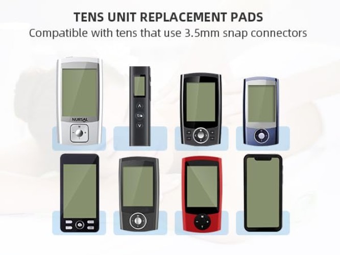 Universal 20 Pack TENS Replacement Pads – Soft, Adhesive, Flexible – 3.5mm Snap