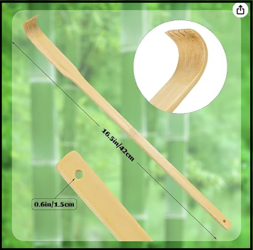 12 PCS Natural Bamboo Back Scratcher Traditional Wooden Back Scratcher,Long Back