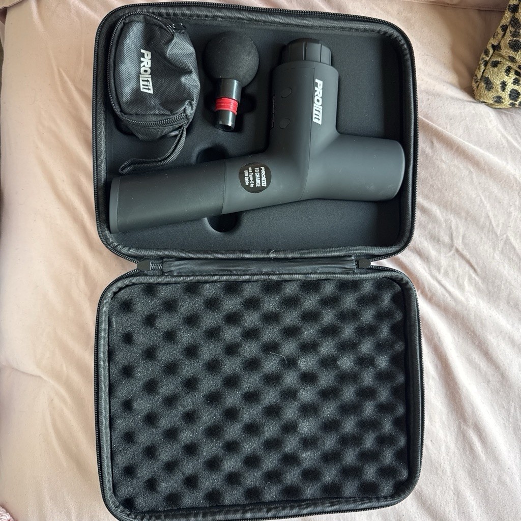 PROFIT PRO FIT 8033 Cordless Rechargeable Percussion Massage Gun w/ Case