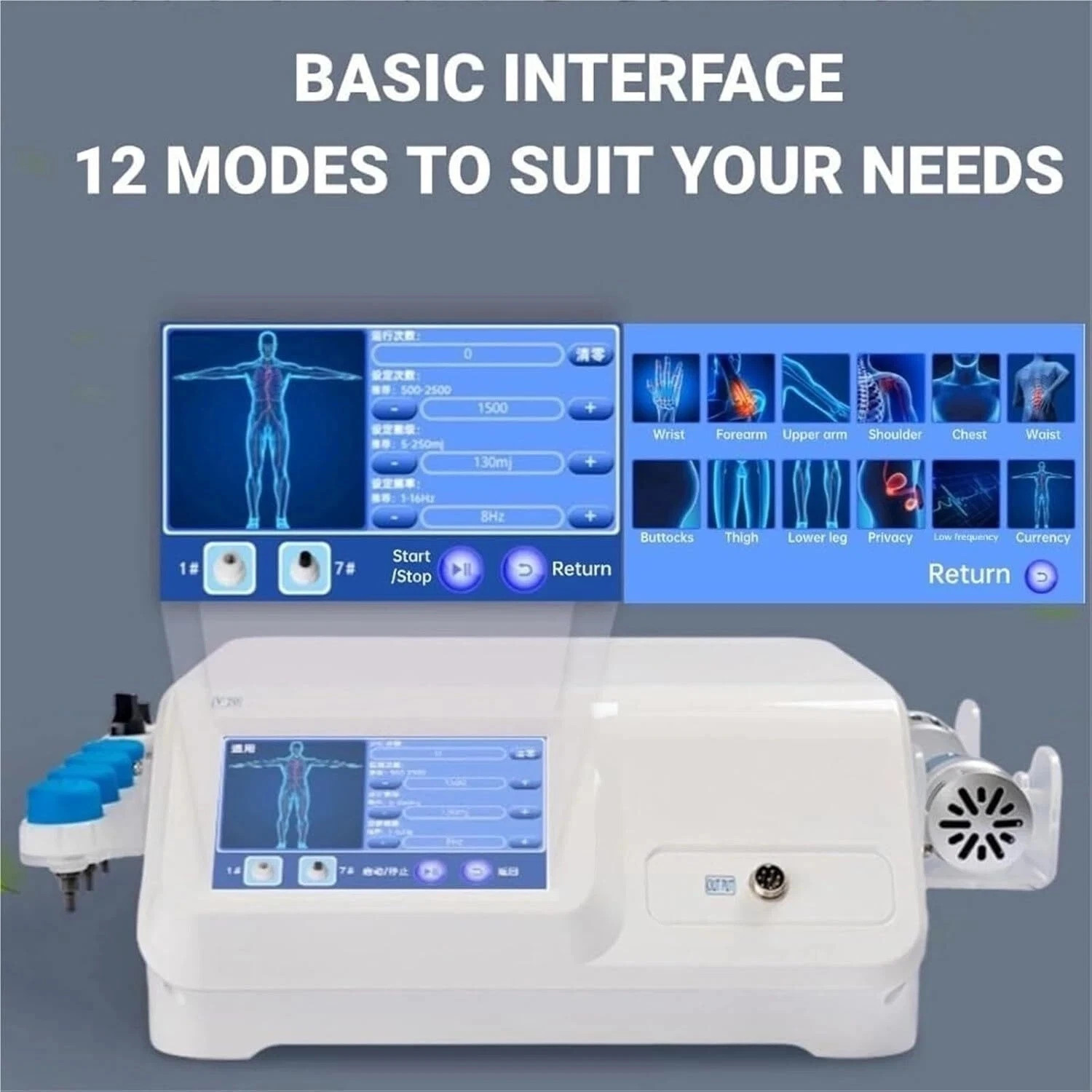 2026 Touch Screen Shockwave Therapy Machine For Muscle Pain Removal ED Treatment