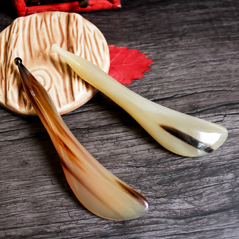 Natural Ox Horn Gua Sha Tools Scraping Point Full Body Face Eye Gua Sha Tool Set