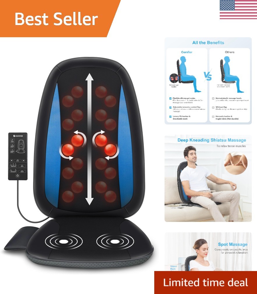 Portable Shiatsu Back Massager with Vibration – Ideal Gift for Wellness Lovers