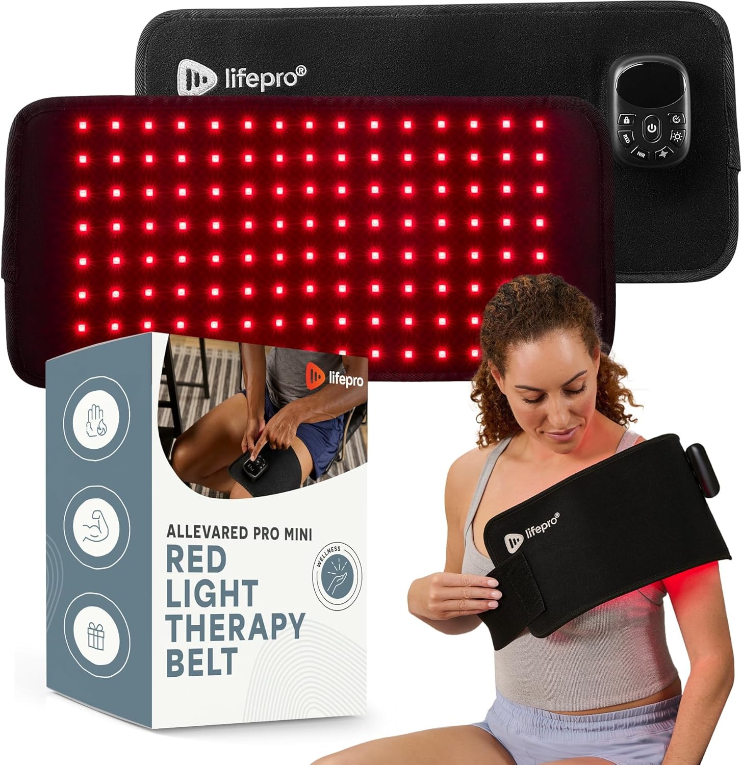 Lifepro Allevared Pro Mini Infrared Red Light Therapy Belt (Open Box)