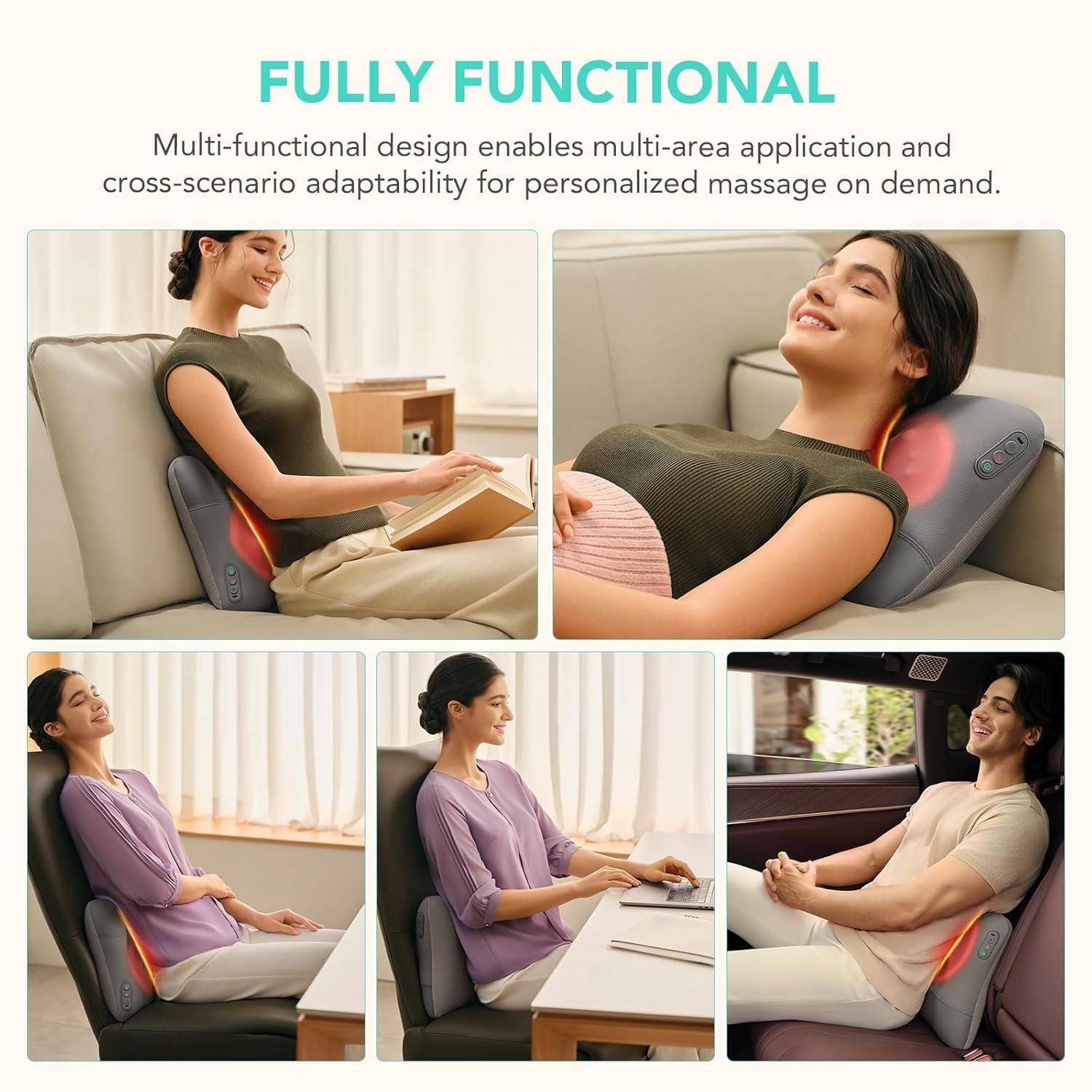 SKG Back and Neck Massager Deep Tissue Cordless Dual Sided Heat VS500