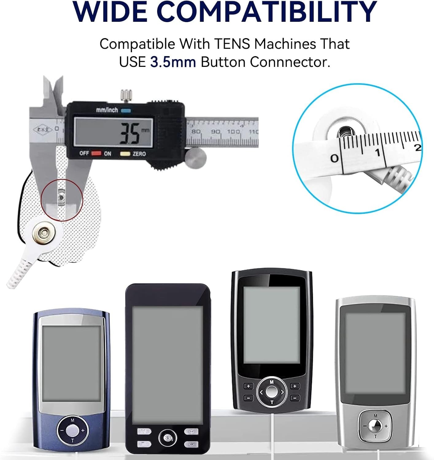 10 Pcs Stronger Large TENS Unit Pads Compatible with MEDVICE, NURSAL, Belifu, Br