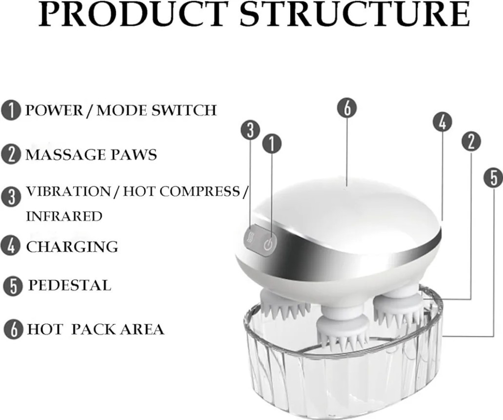 Scalp Massager For Hair Growth Waterproof Rechargeable Massager For Deep Clean