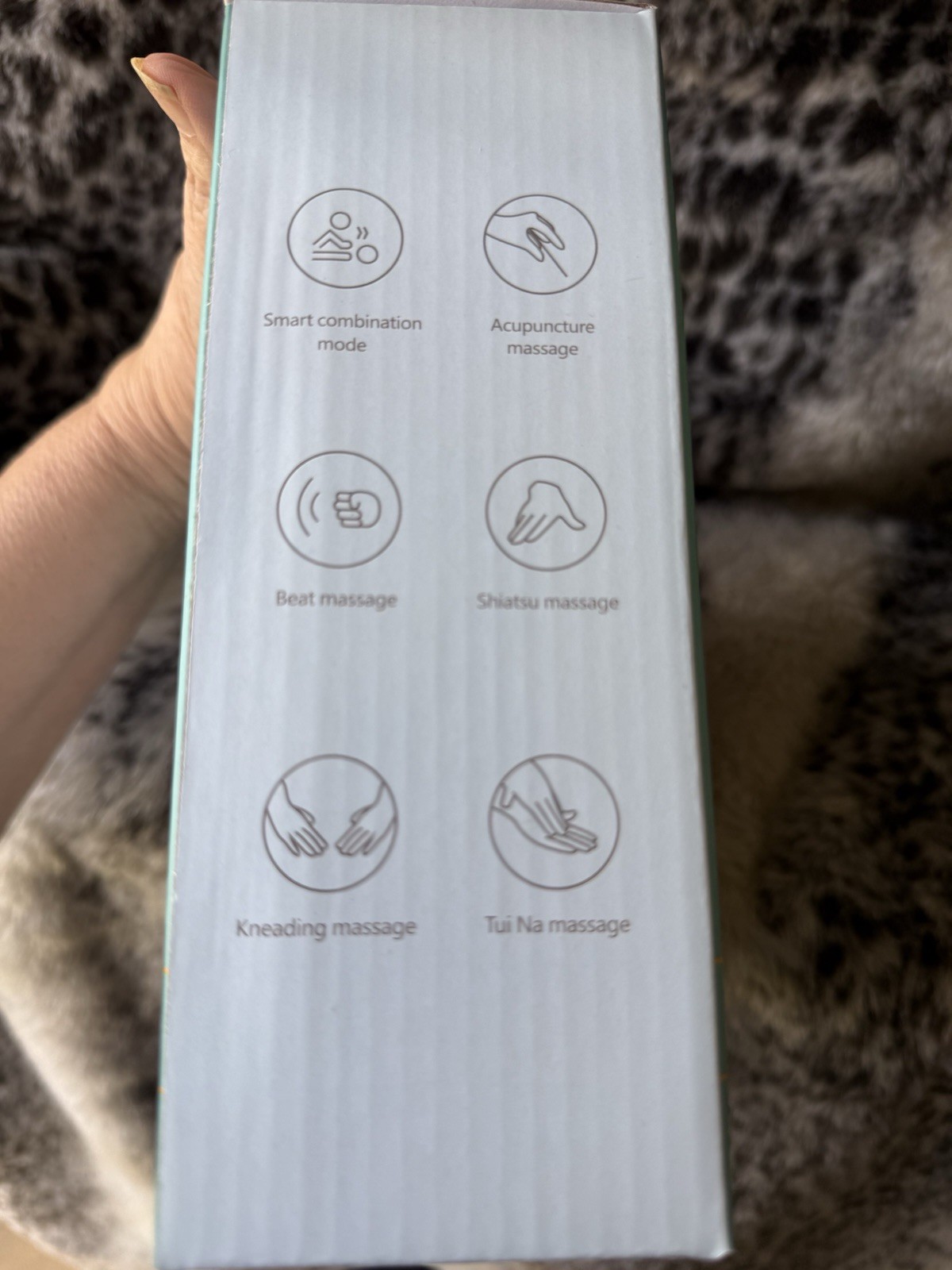 Heated Rechargeable Neck Massager USB Charging 3.7V Model H81 White/Gray