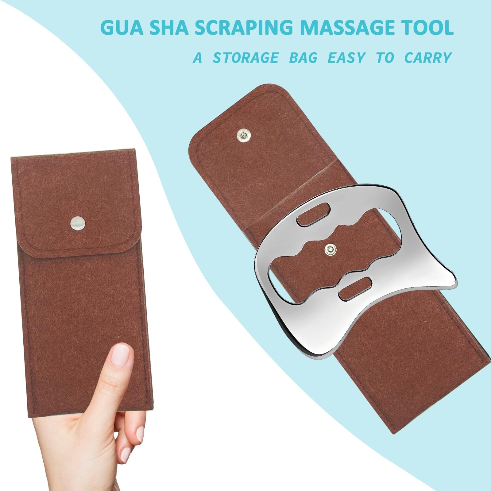 Aicnly Stainless Steel Gua Sha Muscle Scraper Tool Myofascial Scraping Tools