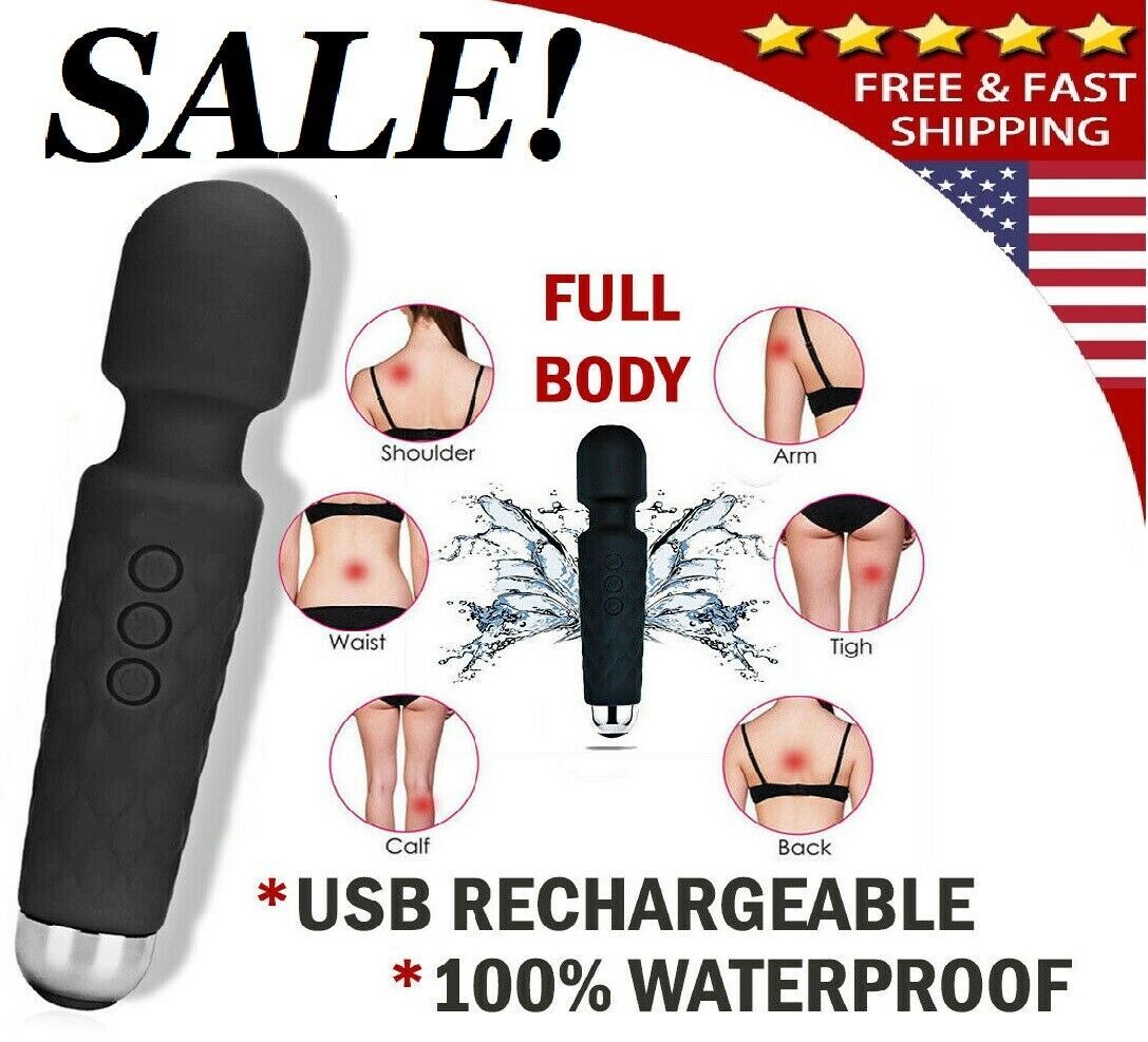 Powerful Mini Multi-Speed Magic Massager Wand Massage Full Body USB Rechargeable
