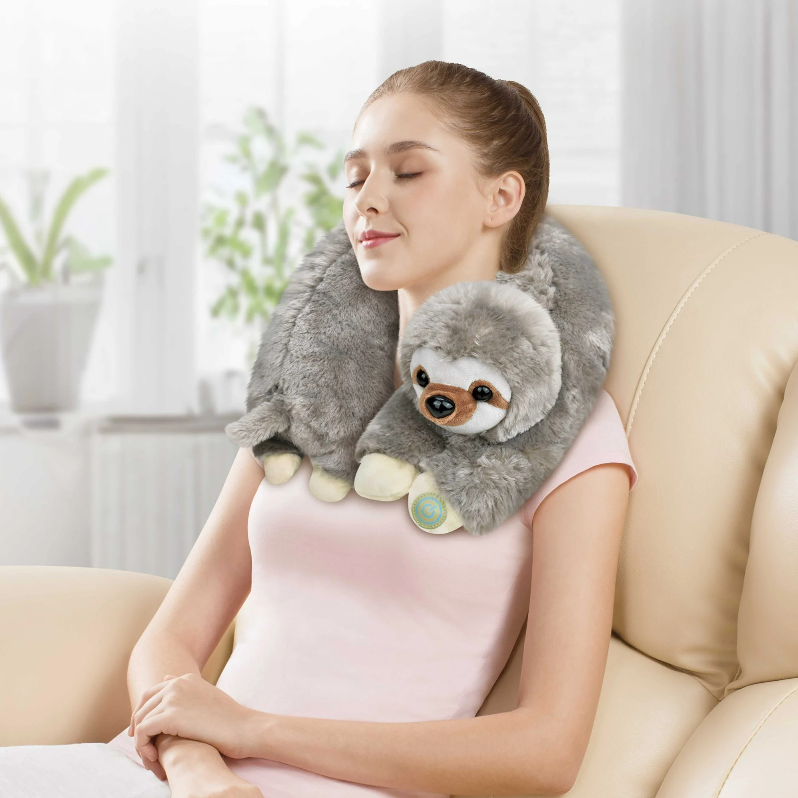 Neck Massager Health Touch Gift with Relaxing Vibration- Sloth Pain Relief
