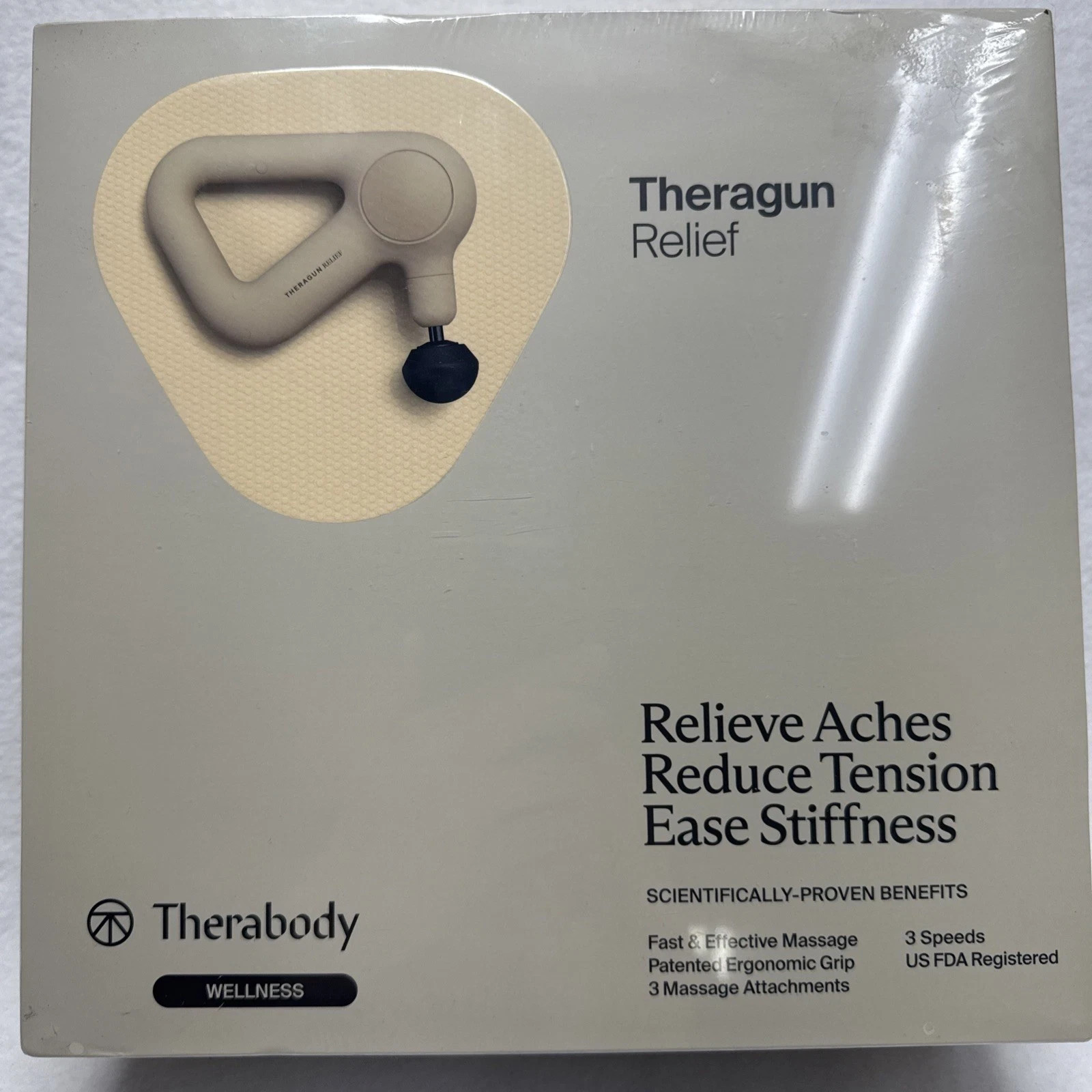 Therabody TheraGun Massage Gun | Muscle Massage Gun with 3 Attachments | Sand