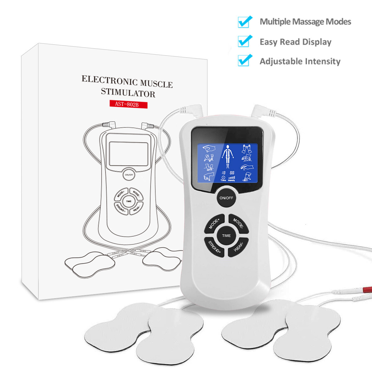 OSITO Powerful Tens Unit Muscle EMS Stimulator Machine OTC Device Electrotherapy