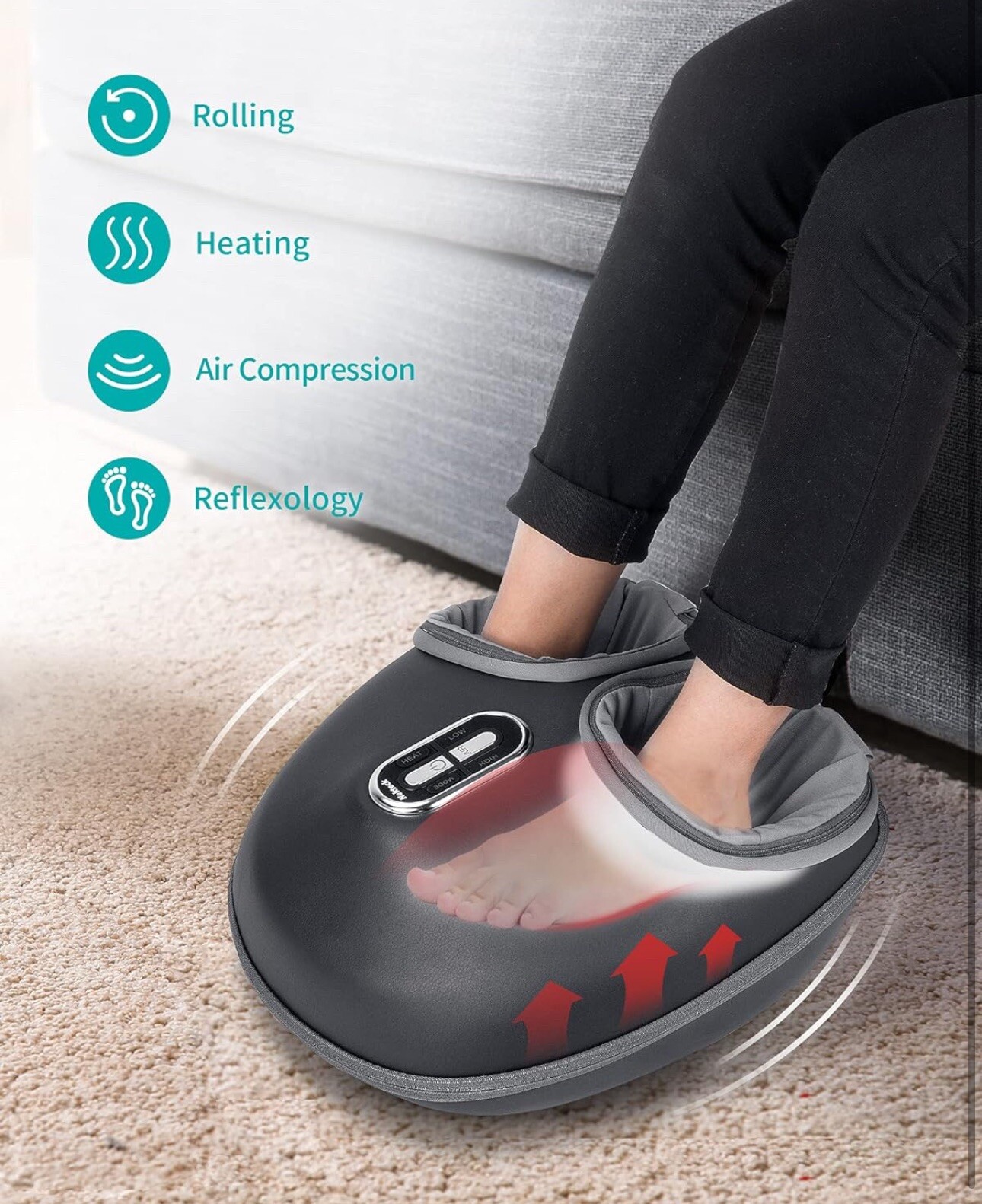 Nekteck Shiatsu Foot Massager Machine – Black (NK-FM-0301-GY-SP)
