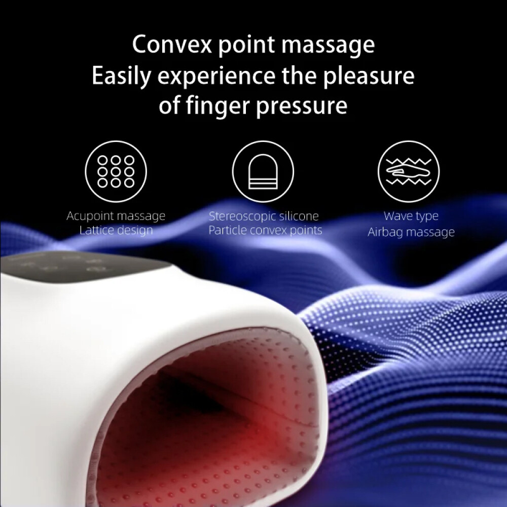 Electric Hand Massage Cordless Heat Air Compression Palm Massager Finger Wrist
