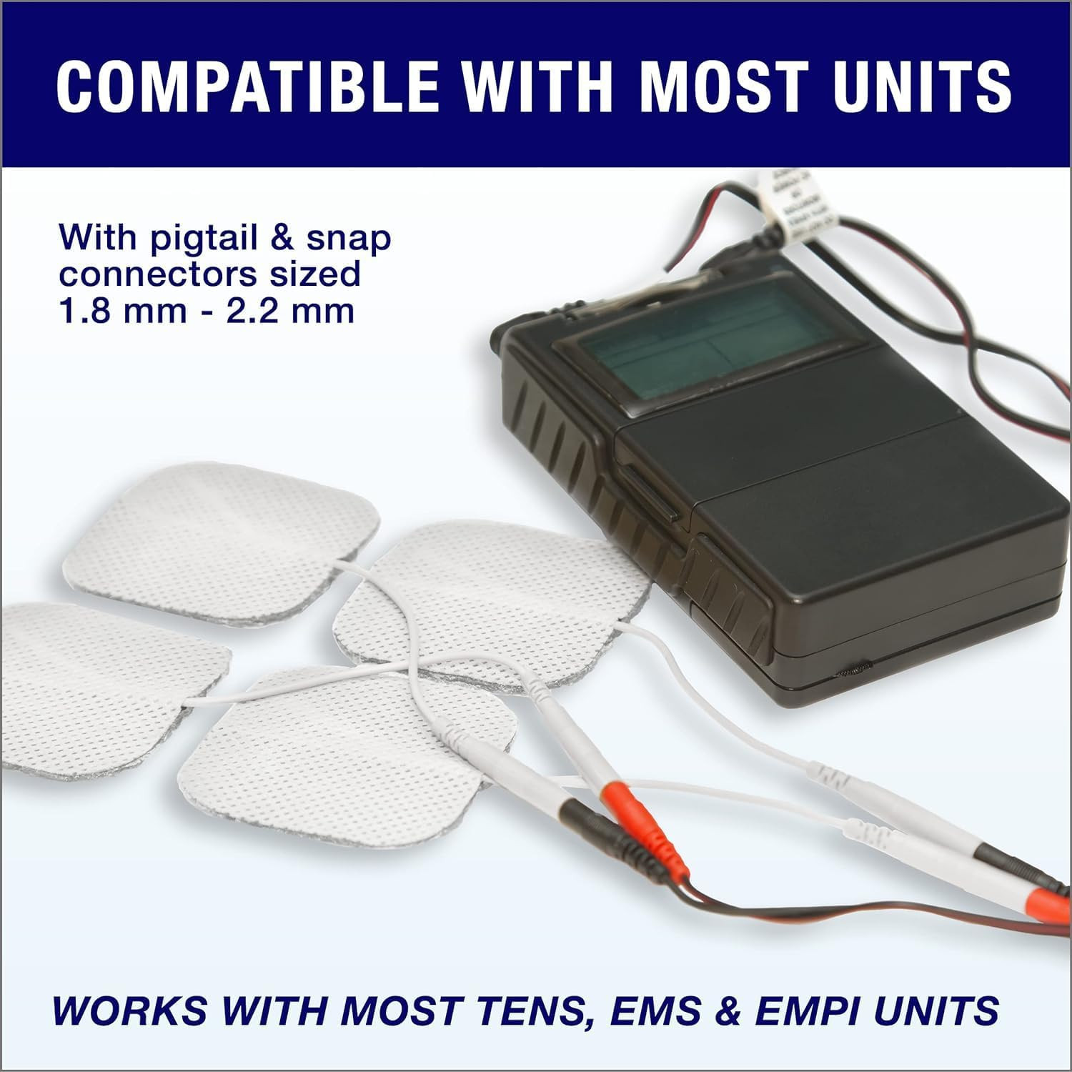 TENS Unit Pads 2X2 20Pcs Reusable Replacement Electrode Patches