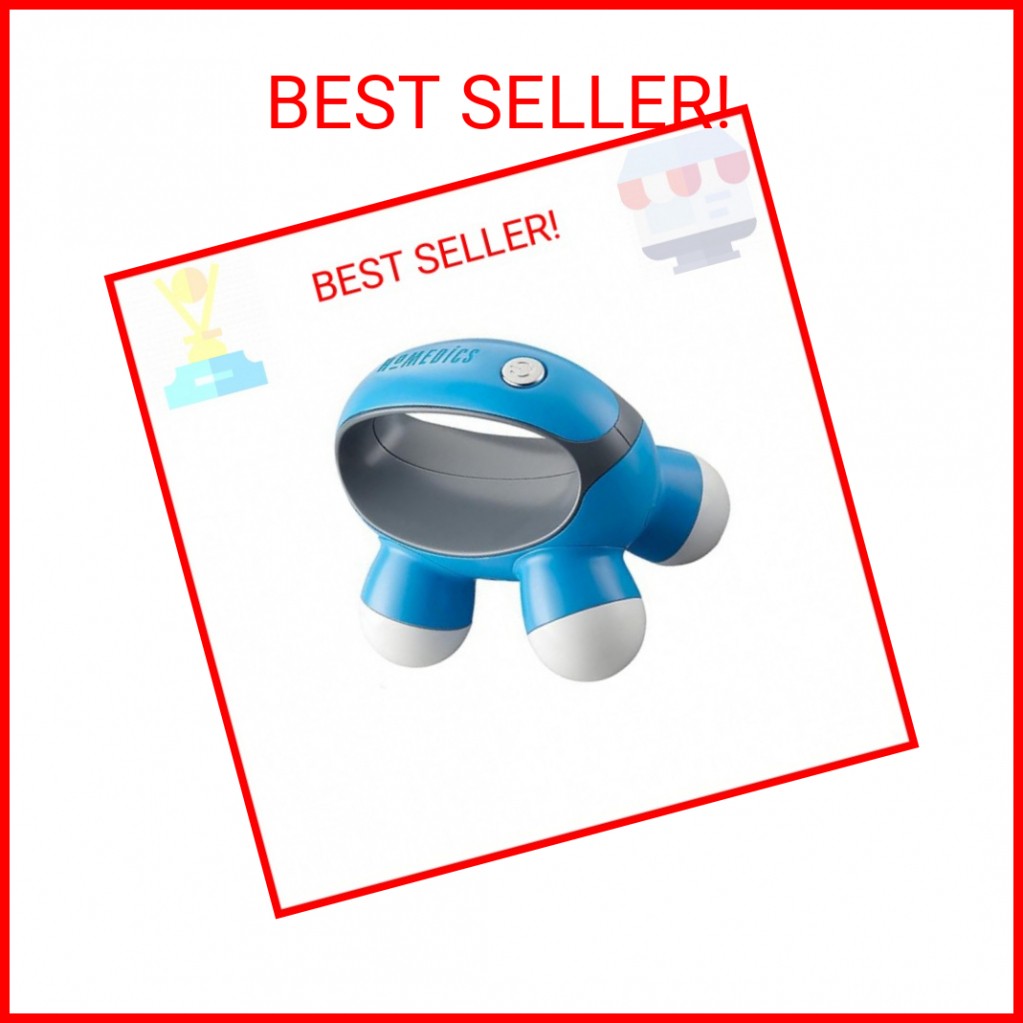 HoMedics, Quatro Mini Hand-Held Massager with Hand Grip, Battery Operated Vibrat