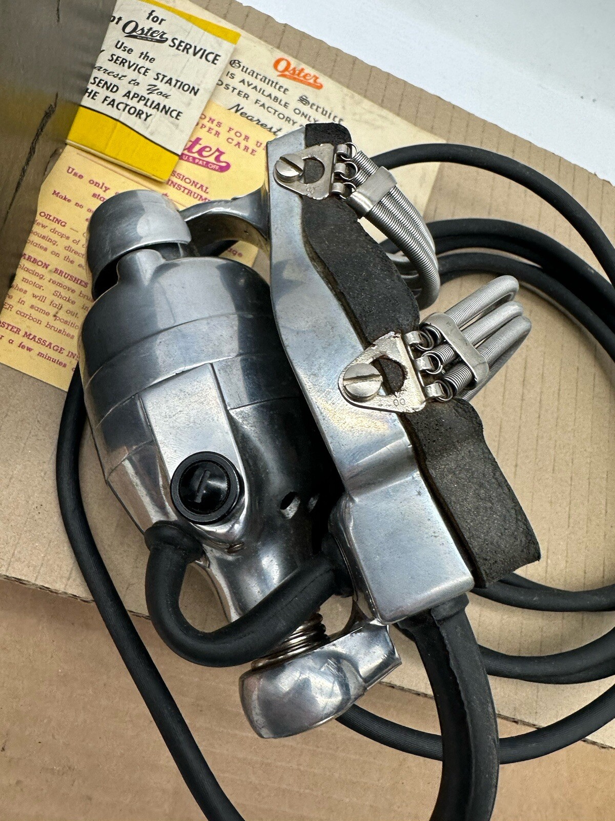 Vintage Oster Scientific Vibrating Massager Model M1 Chrome With Box WORKS