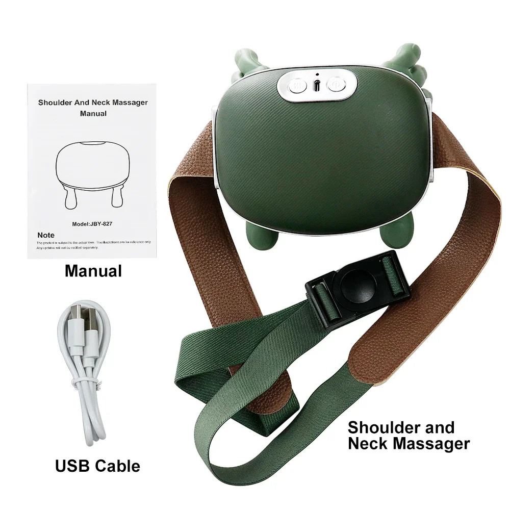 Bionic Finger Neck Shoulder Massager with 3-Speed Kneading for Cervical