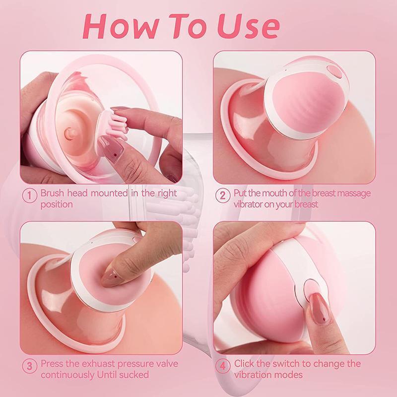 Nipple Enlargement Suction Pump Vacuum Sucker Breast Enhancer Massager Vibrater&