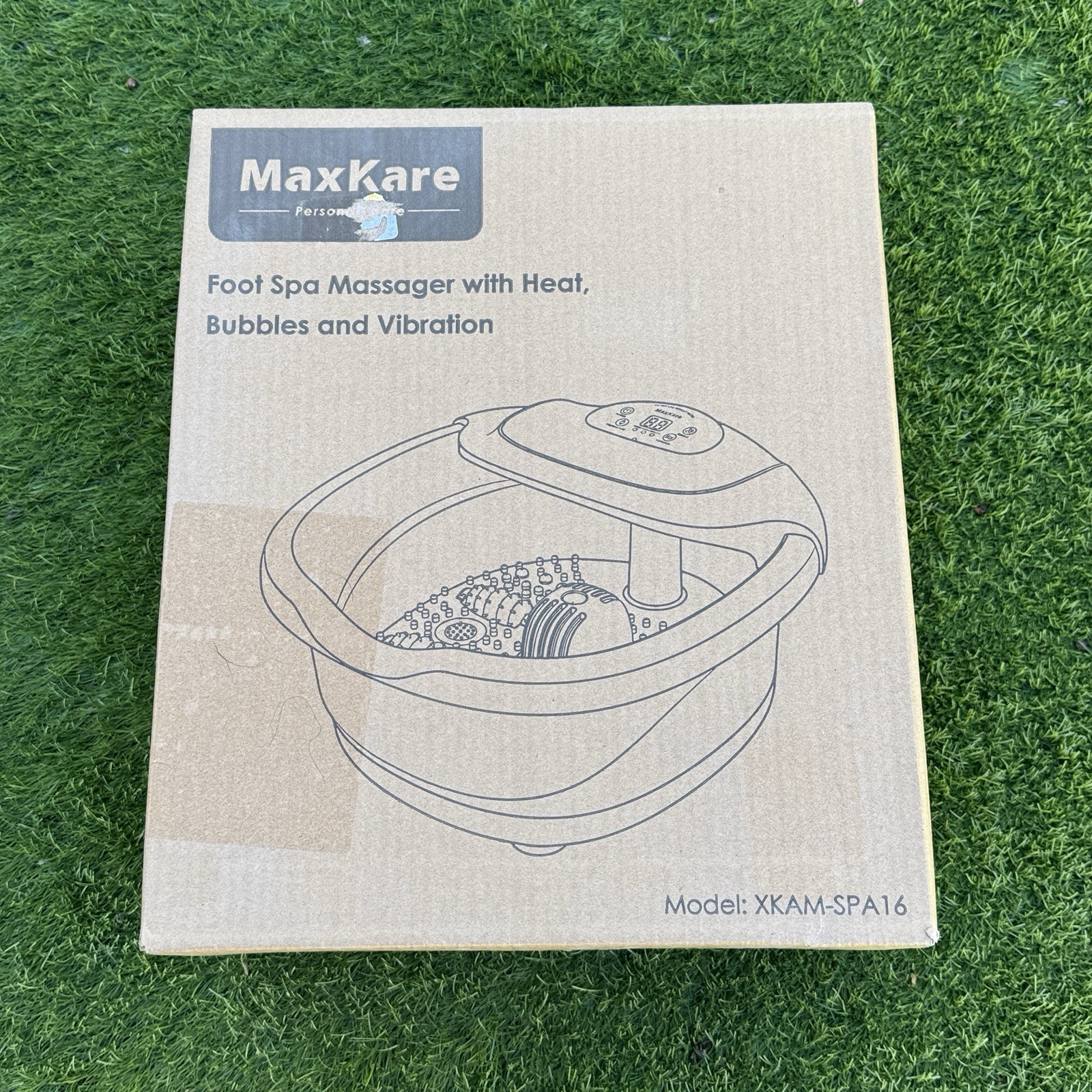 MaxKare Foot Spa Bath Massager with Heat Bubble & Vibration Massage XKAM-SPA16