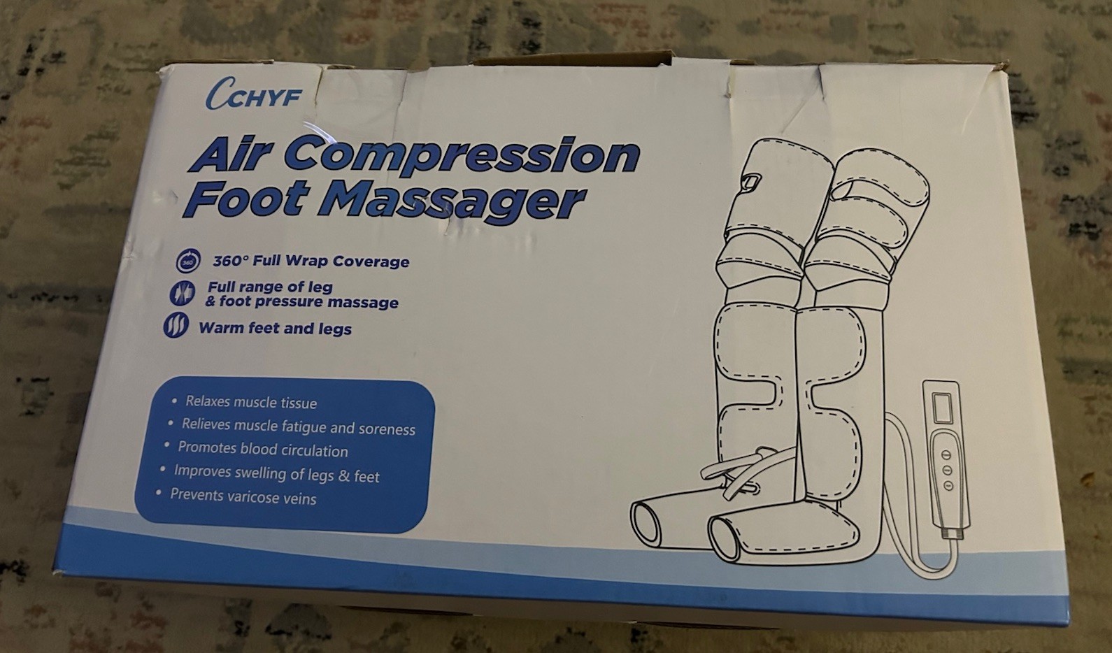 Air Compression Foot & Leg Massager CCHYF | Full Leg Wrap | 360° Pressure | NEW