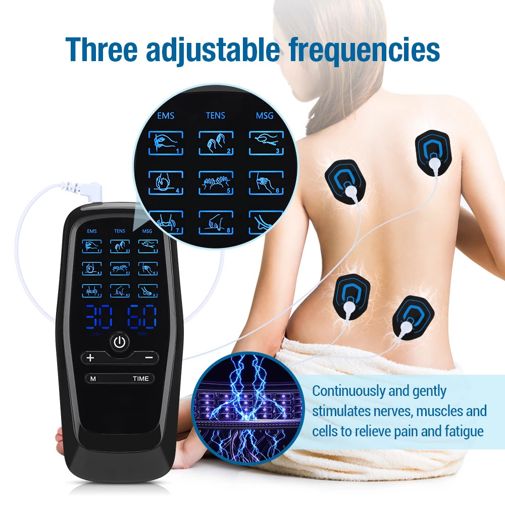 Physiotherapy Tens Muscle Stimulator Electric EMS Acupuncture Body Massage Digit