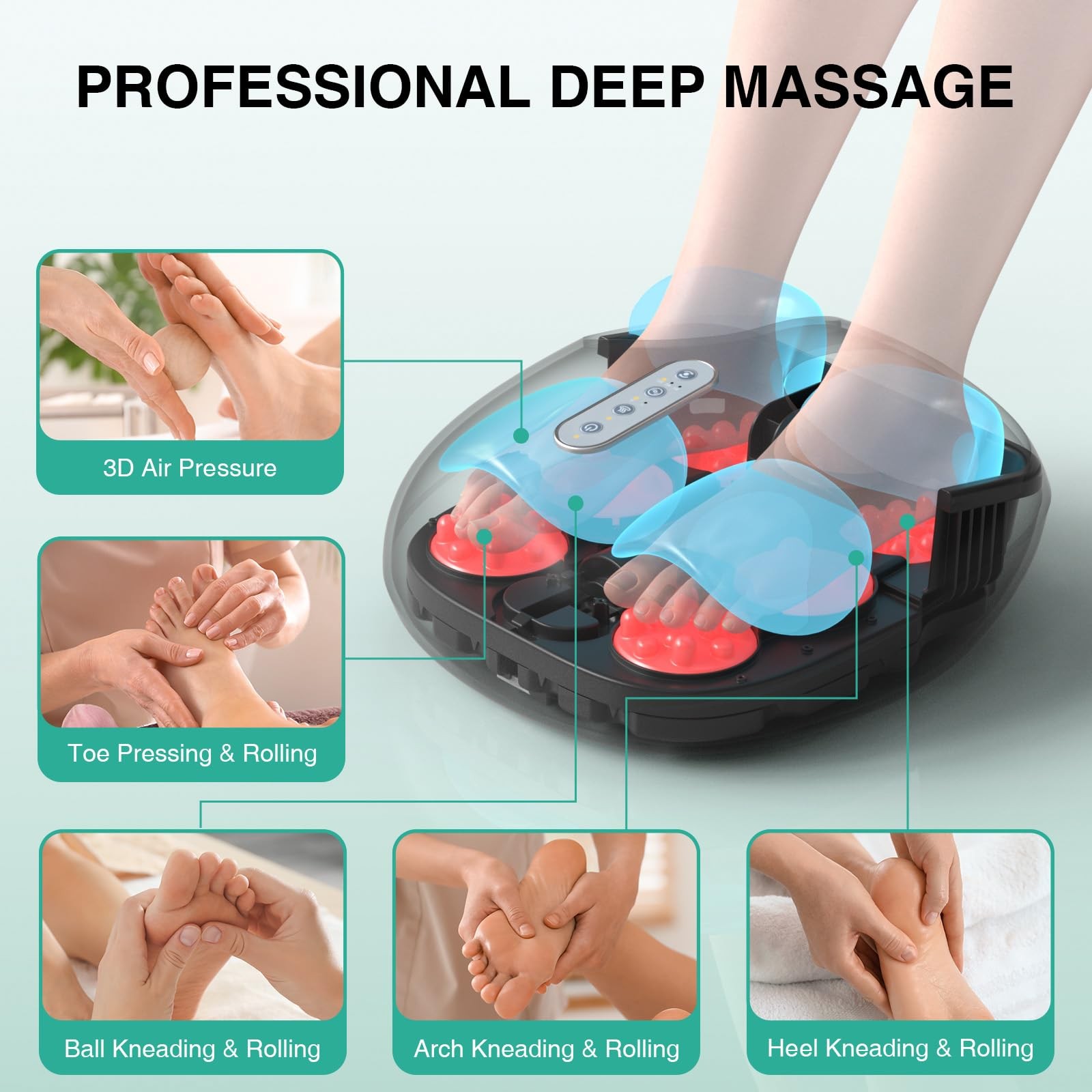 Medcursor Foot Massager Heat – Shiatsu Deep Kneading Delivers Relief For Tired