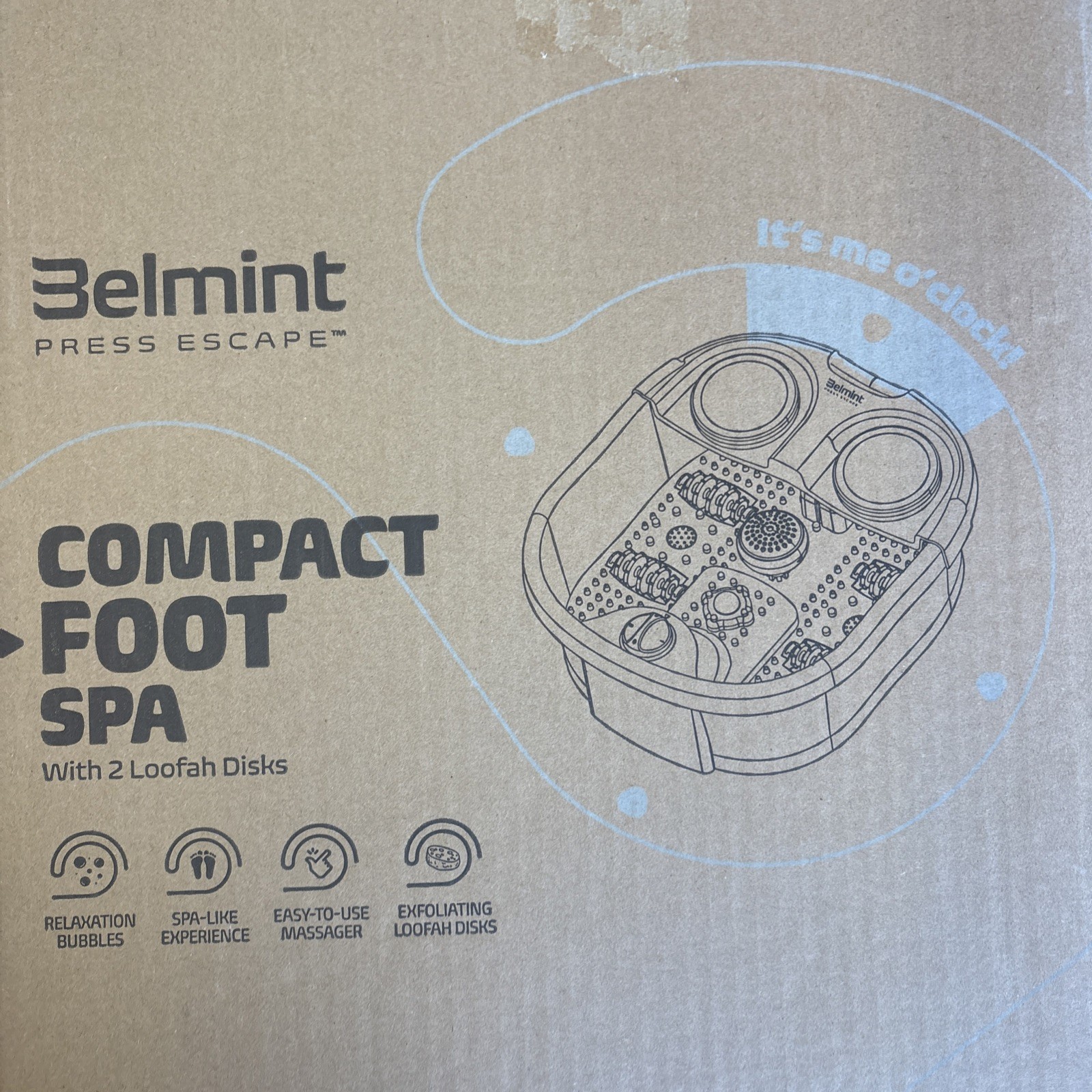 Belmint Home Foot Spa Bath Massager All in 1 Automatic Water Jets Bubble Massage