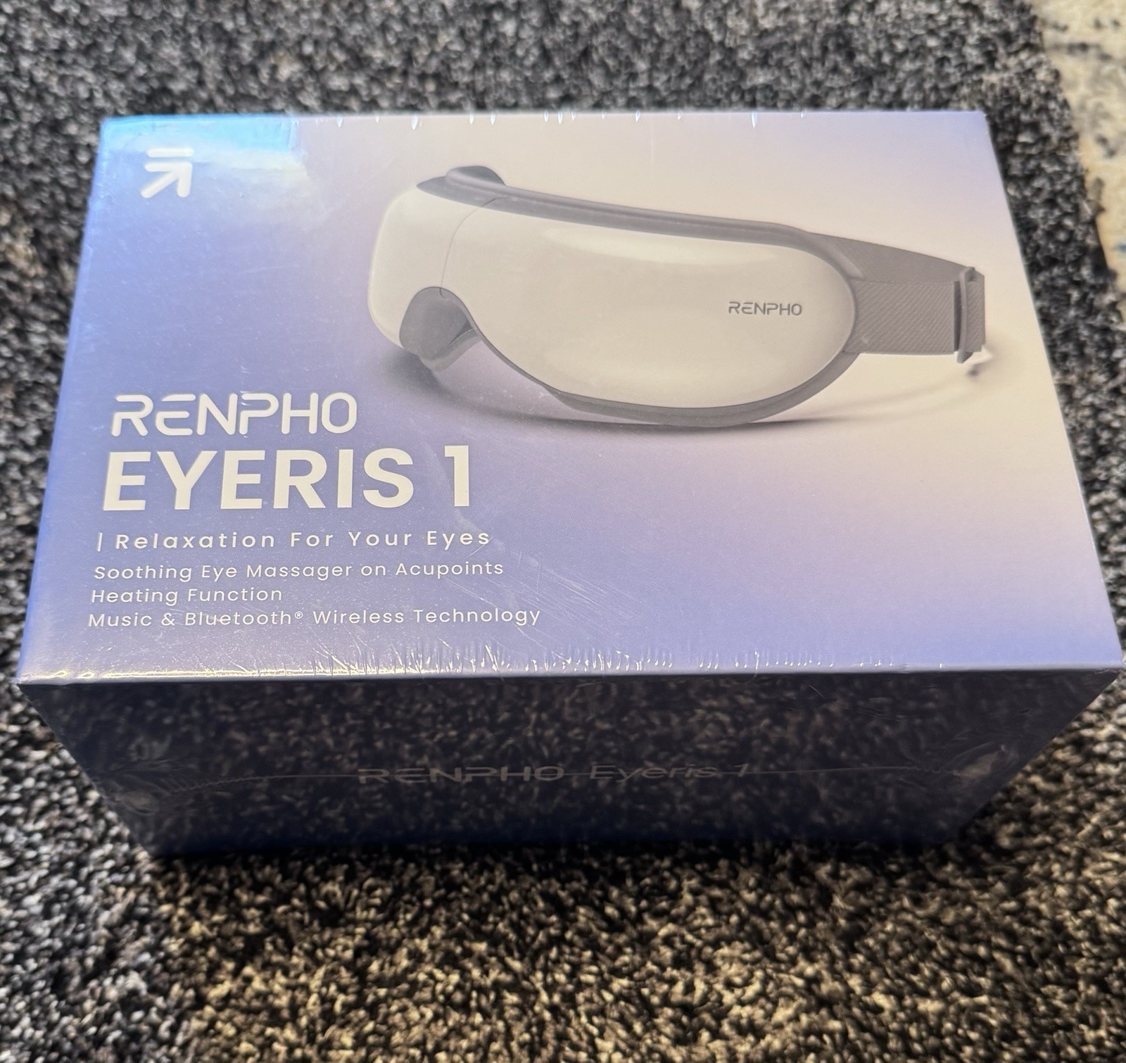 RENPHO Eyeris 1 Electric Eye Massager Bluetooth Heated Foldable White/Gray