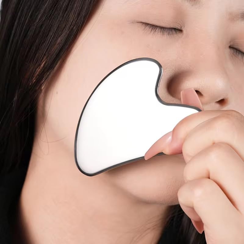 Stainless Steel Metal Gua Sha Facial Tools Guasha for Face Muscle Tight Skin