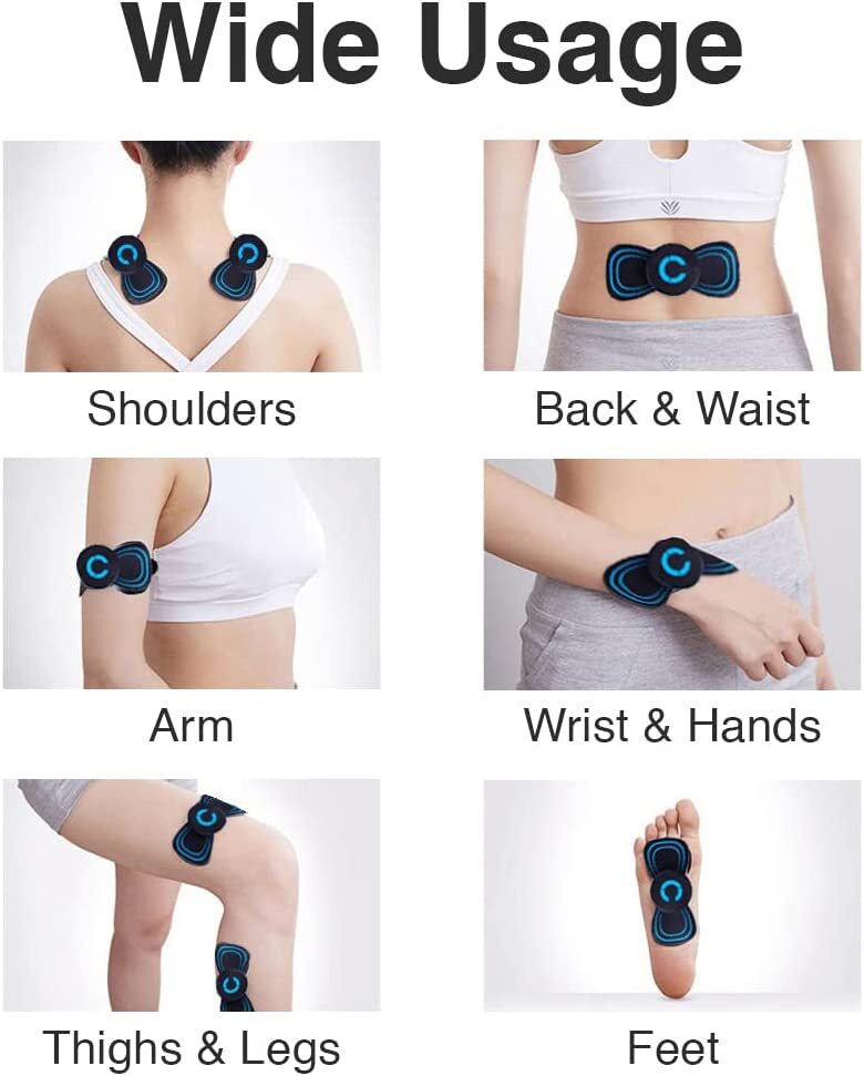 Portable EMS Mini Electric Neck Back Massager Cervical Massage Patch Stimulator