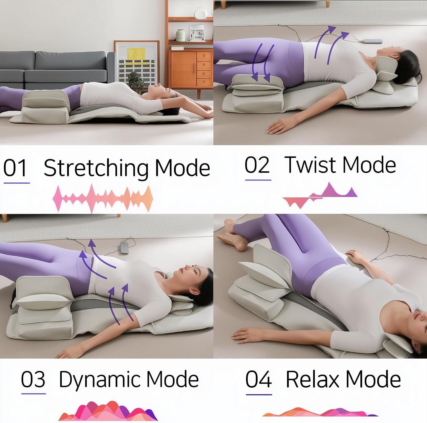 DR. WELL Full Body Stretching Massage Mat 3D Lumbar Neck Back Waist Hip #R014
