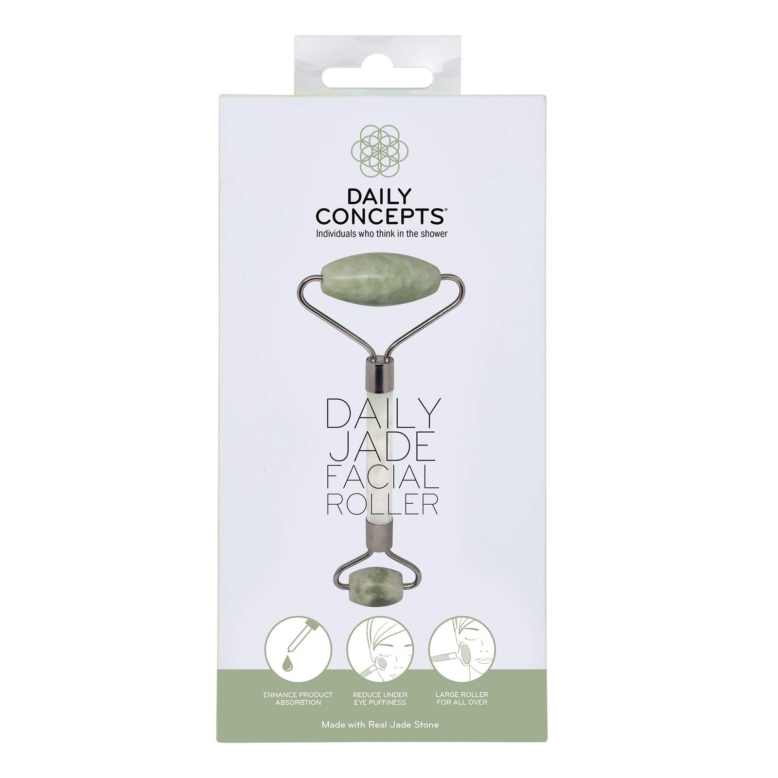 Daily Roller, Jade, Massager for Lymphatic Drainage